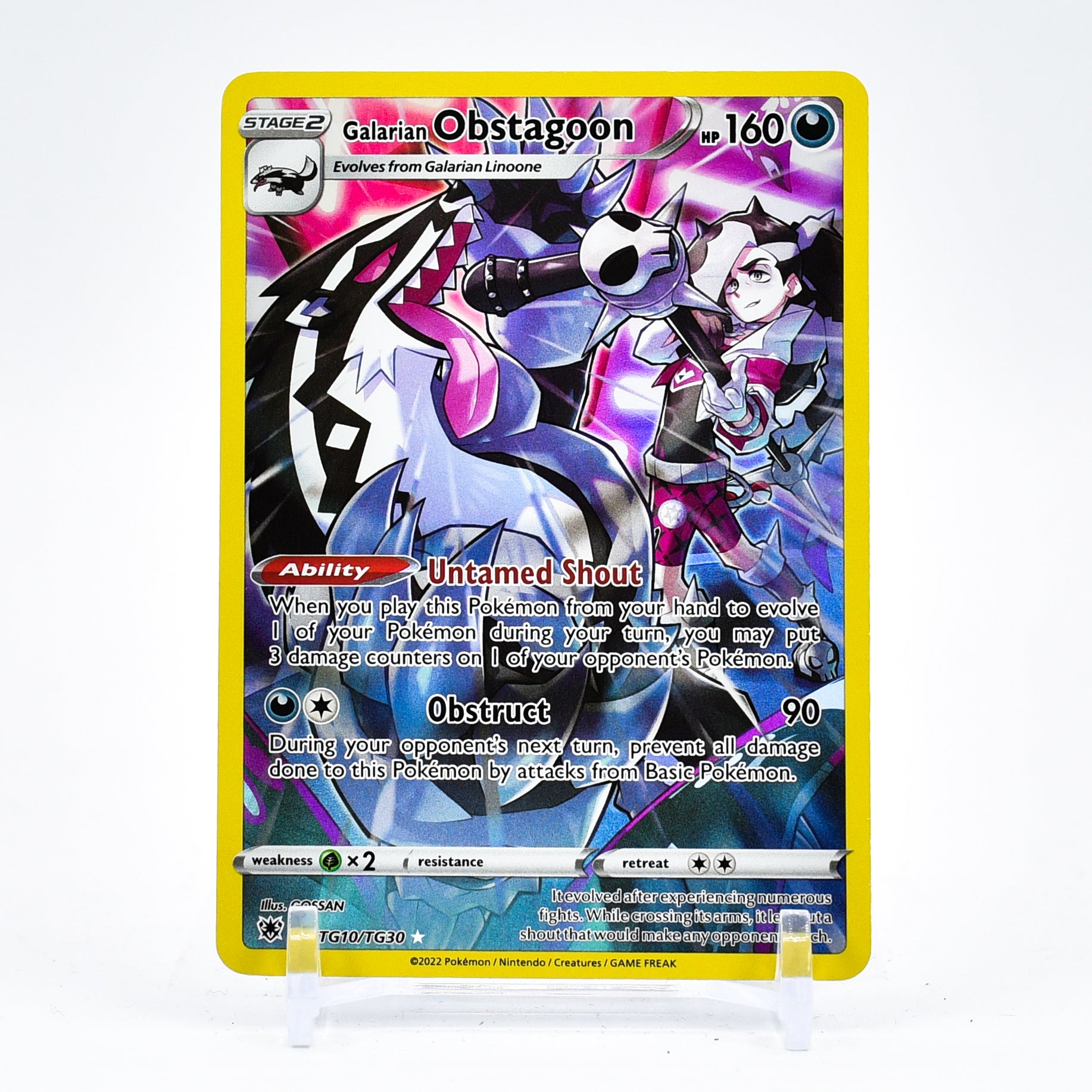 Galarian Obstagoon - TG10/TG30 Astral Radiance CHARACTER RARE Pokemon - NM/MINT