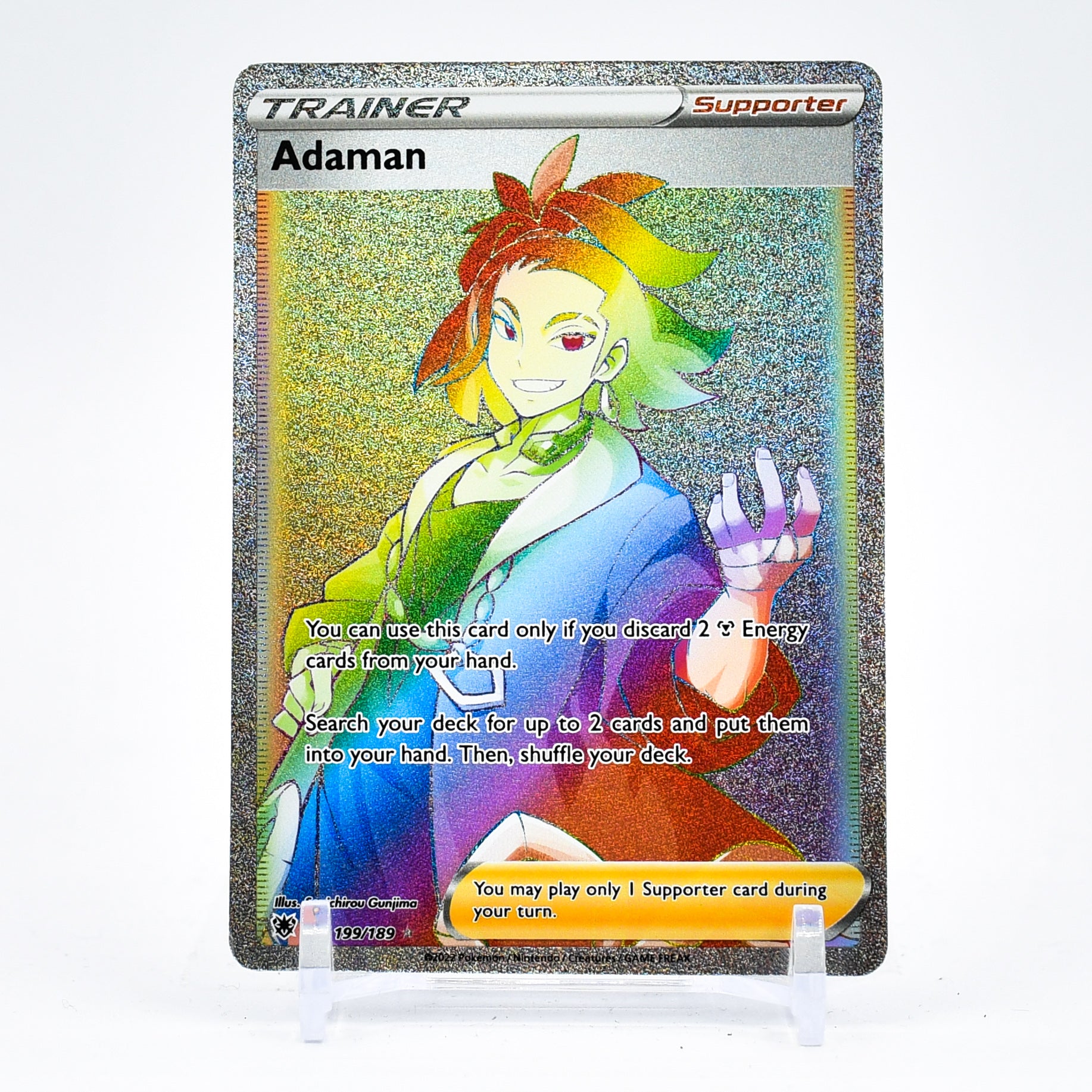 Adaman - 199/189 Astral Radiance SECRET RARE RAINBOW Trainer - NM/MINT