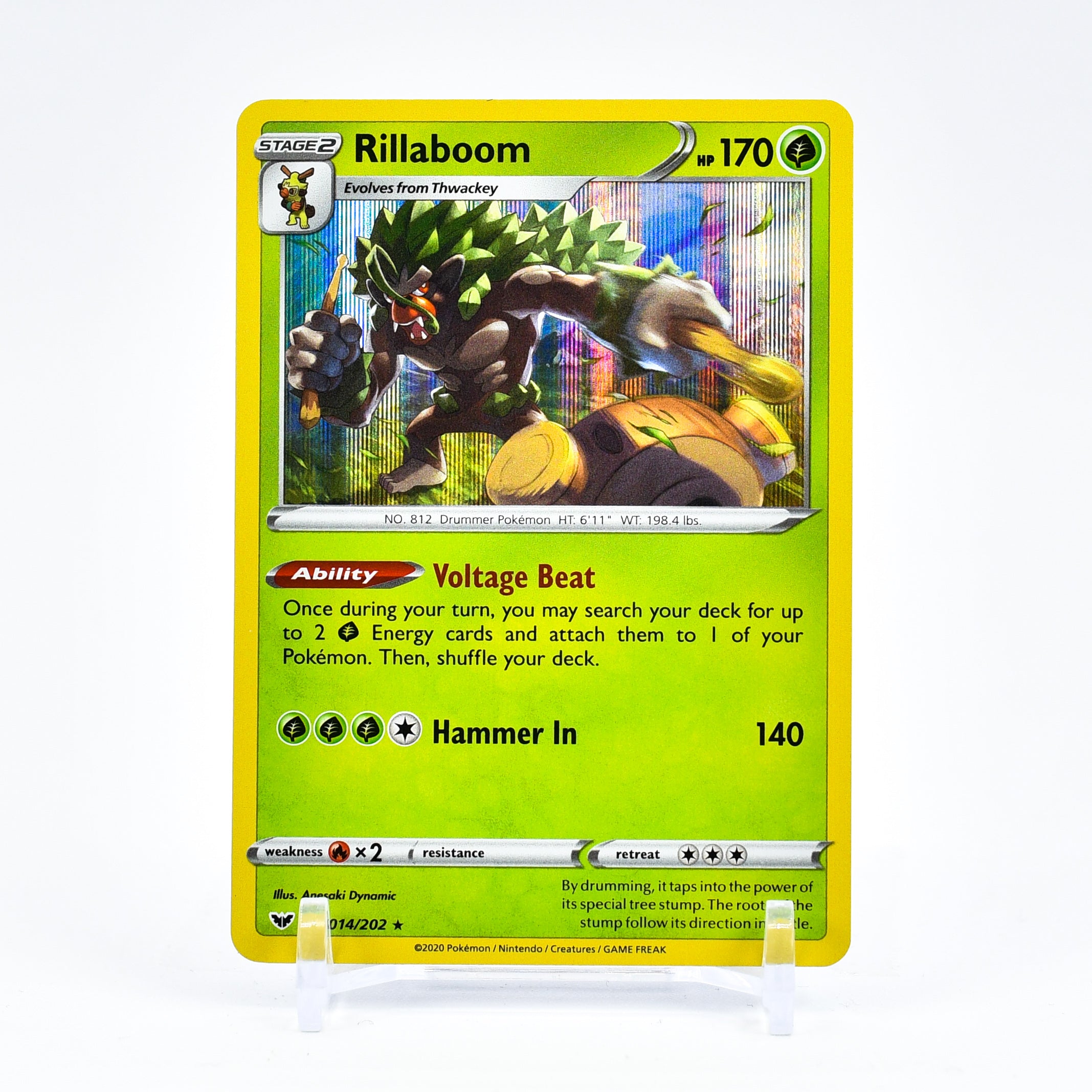 Rillaboom - 014/202 Sword & Shield Cosmos Holo Rare Pokemon - NM/MINT
