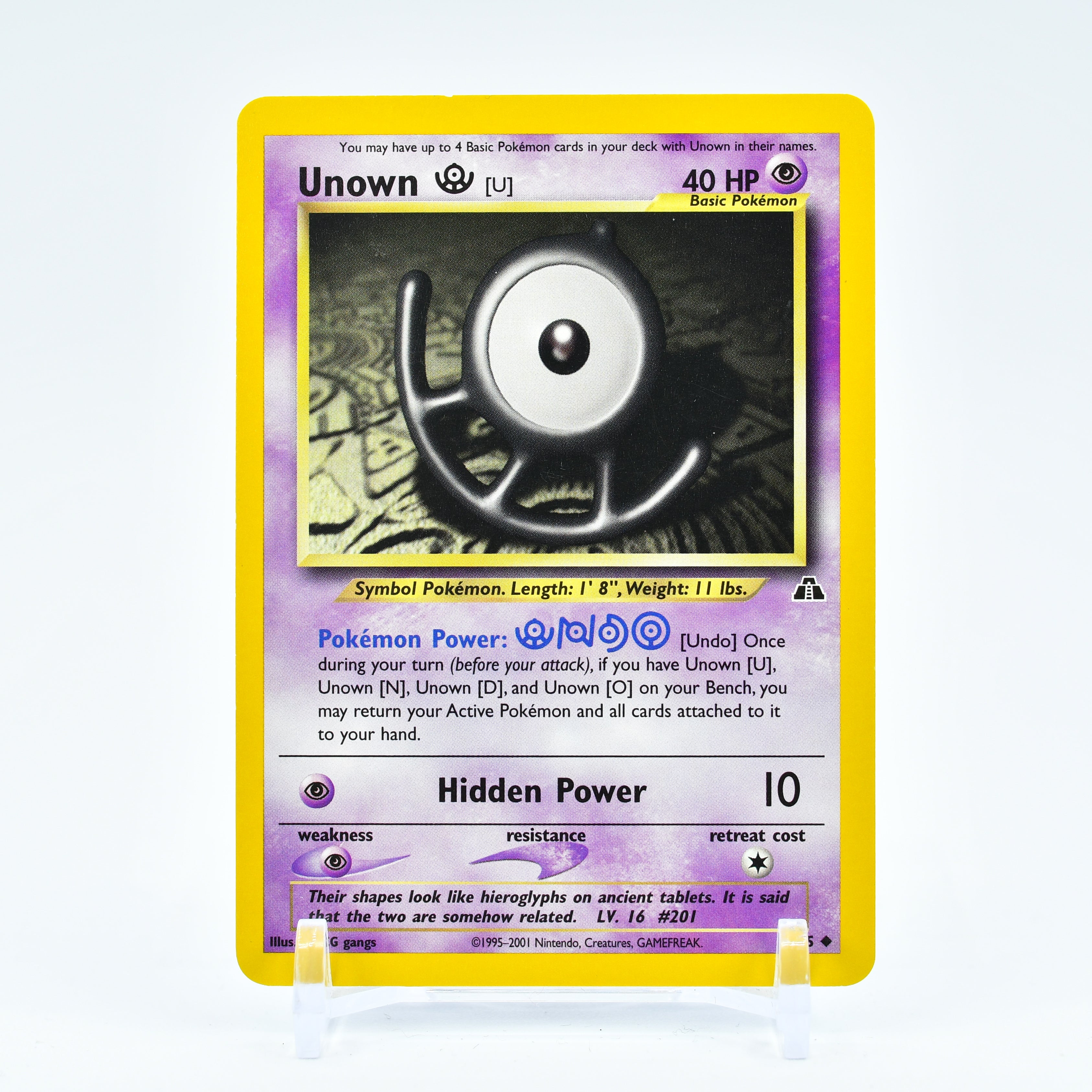 Unown U - 51/75 Neo Discovery Unlimited Uncommon Pokemon - NM