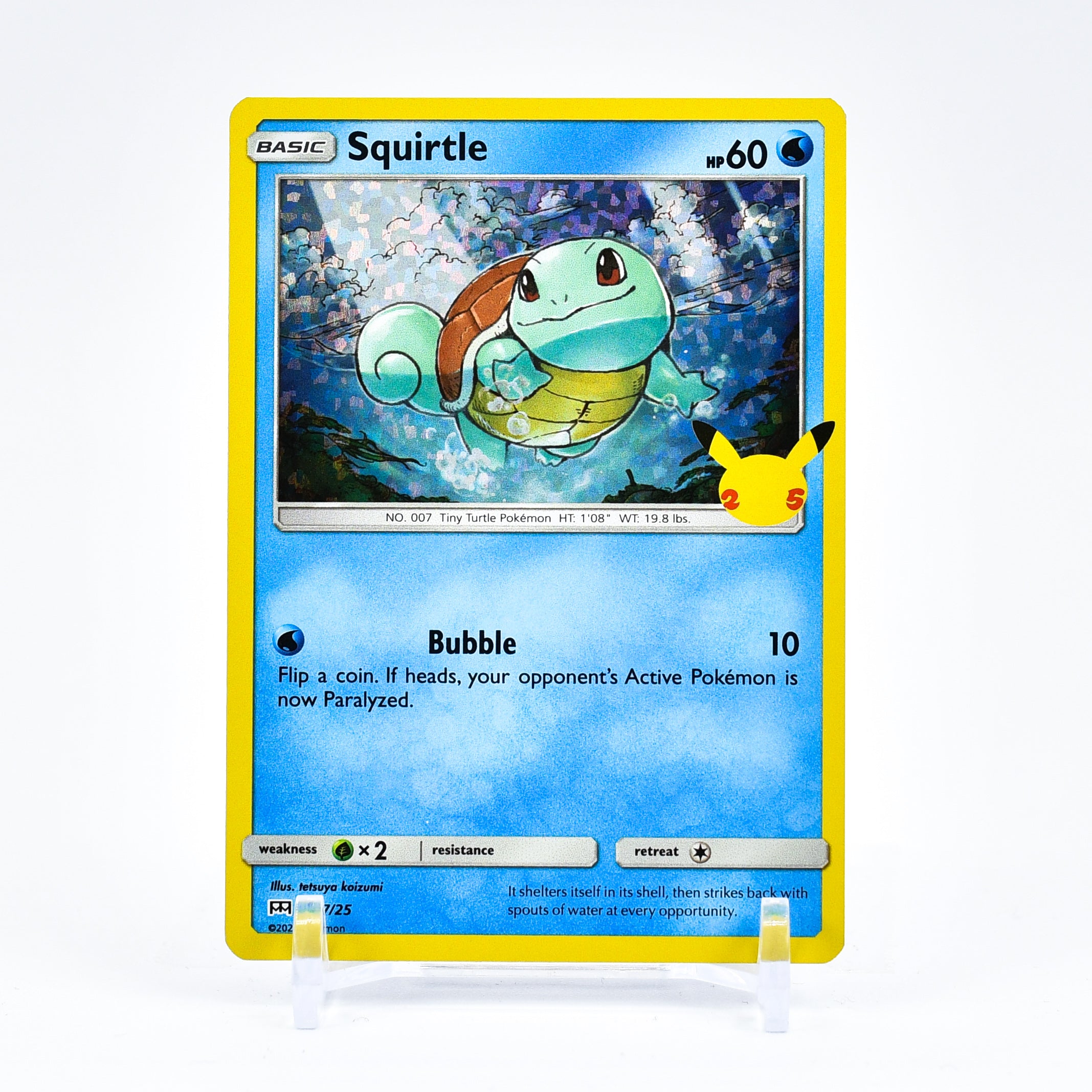 Squirtle - 17/25 Mcdonald's 25th Anniversary Holo Starter Pokemon - NM/MINT