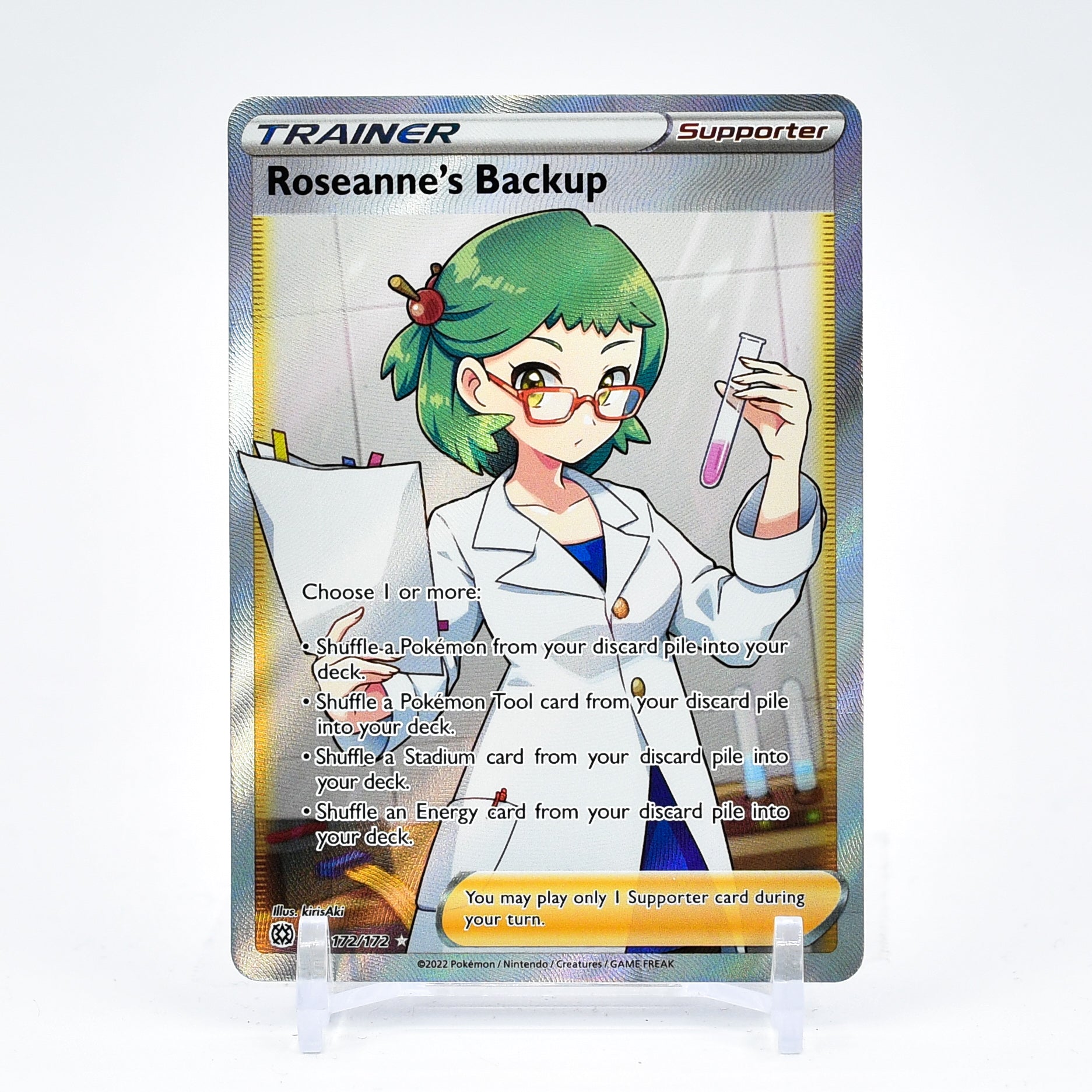 Roseanne's Backup - 172/172 Brilliant Stars FULL ART Trainer - NM/MINT