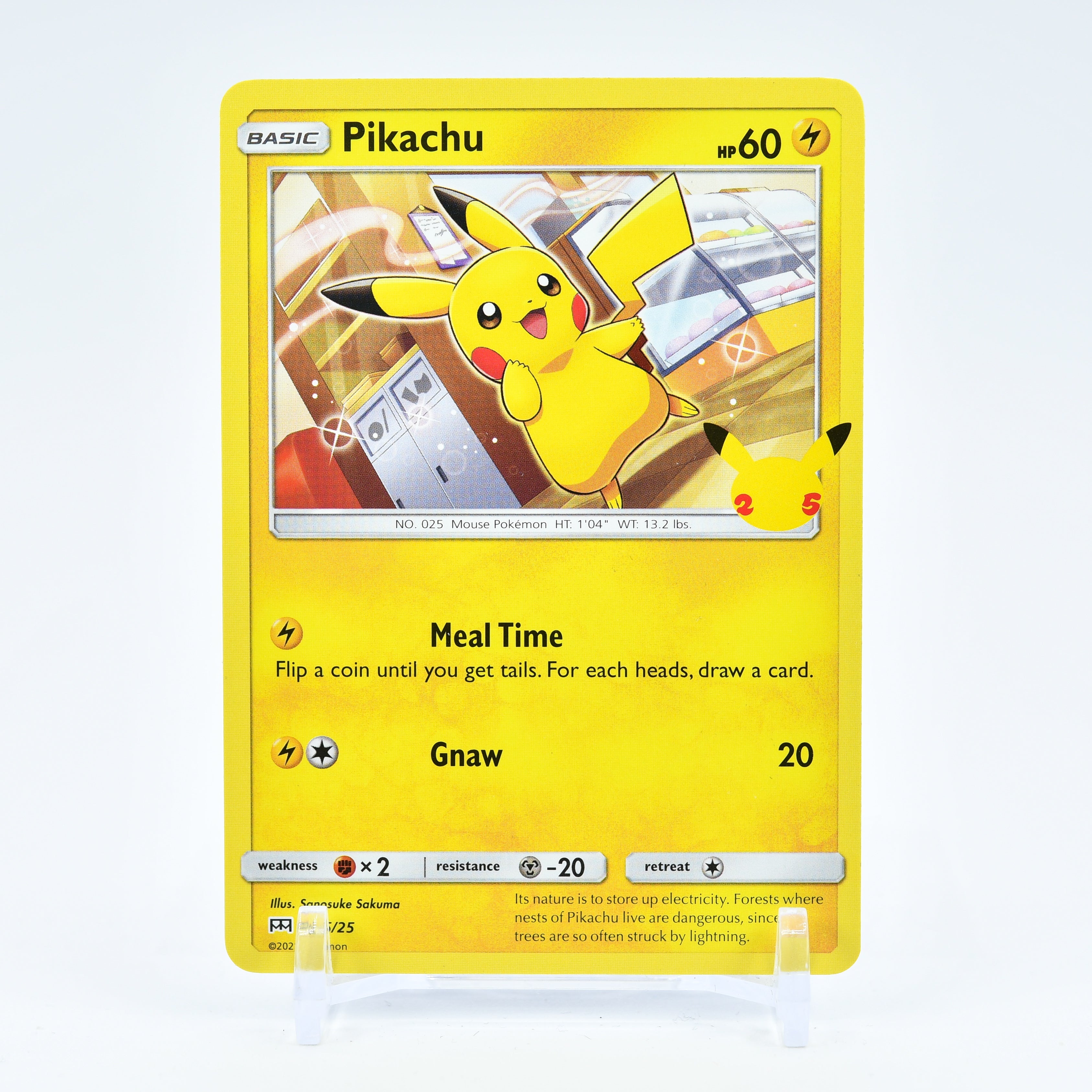Pikachu - 25/25 Mcdonald's Promo 25th Anniversary Starter Pokemon - NM/MINT