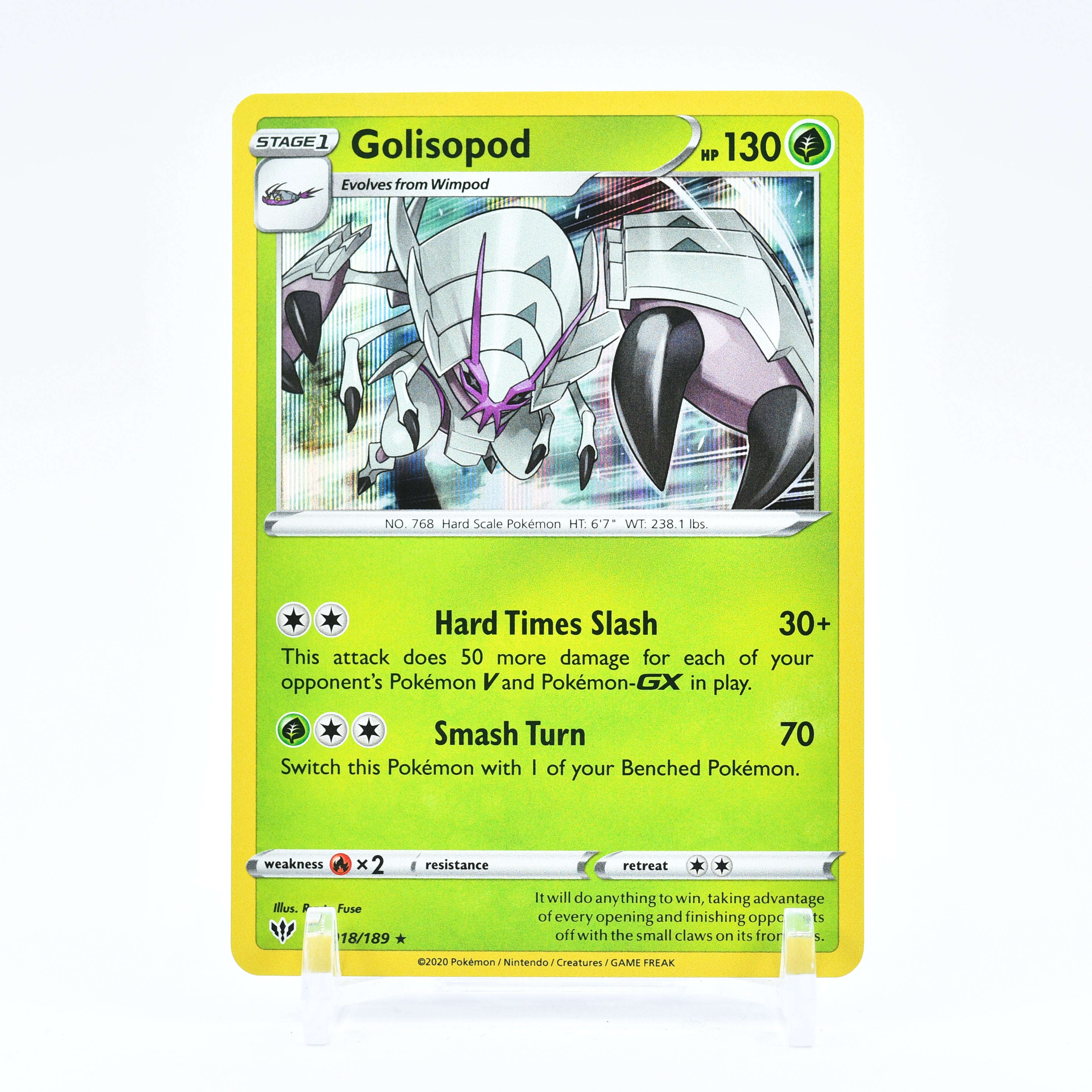 Golisopod - 018/189 Darkness Ablaze Holo Rare Pokemon - NM/MINT