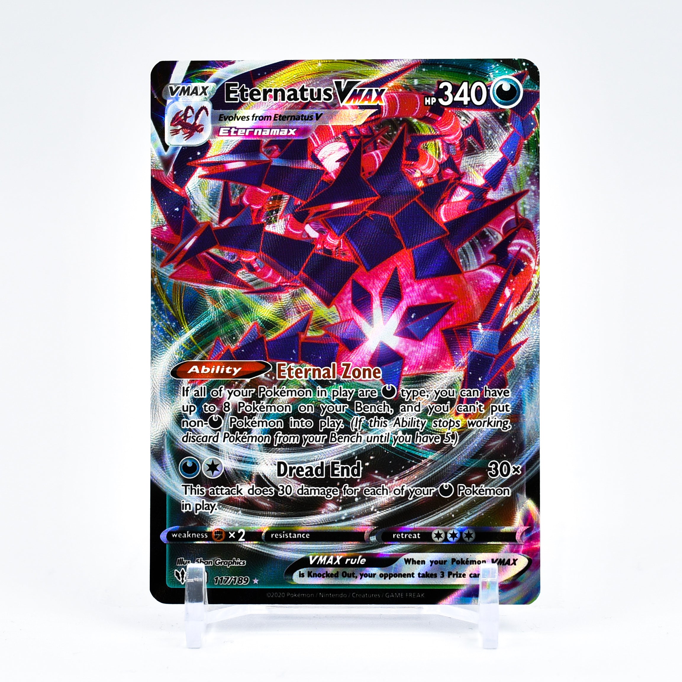 Eternatus Vmax - 117/189 Darkness Ablaze Ultra Rare Pokemon - NM/MINT
