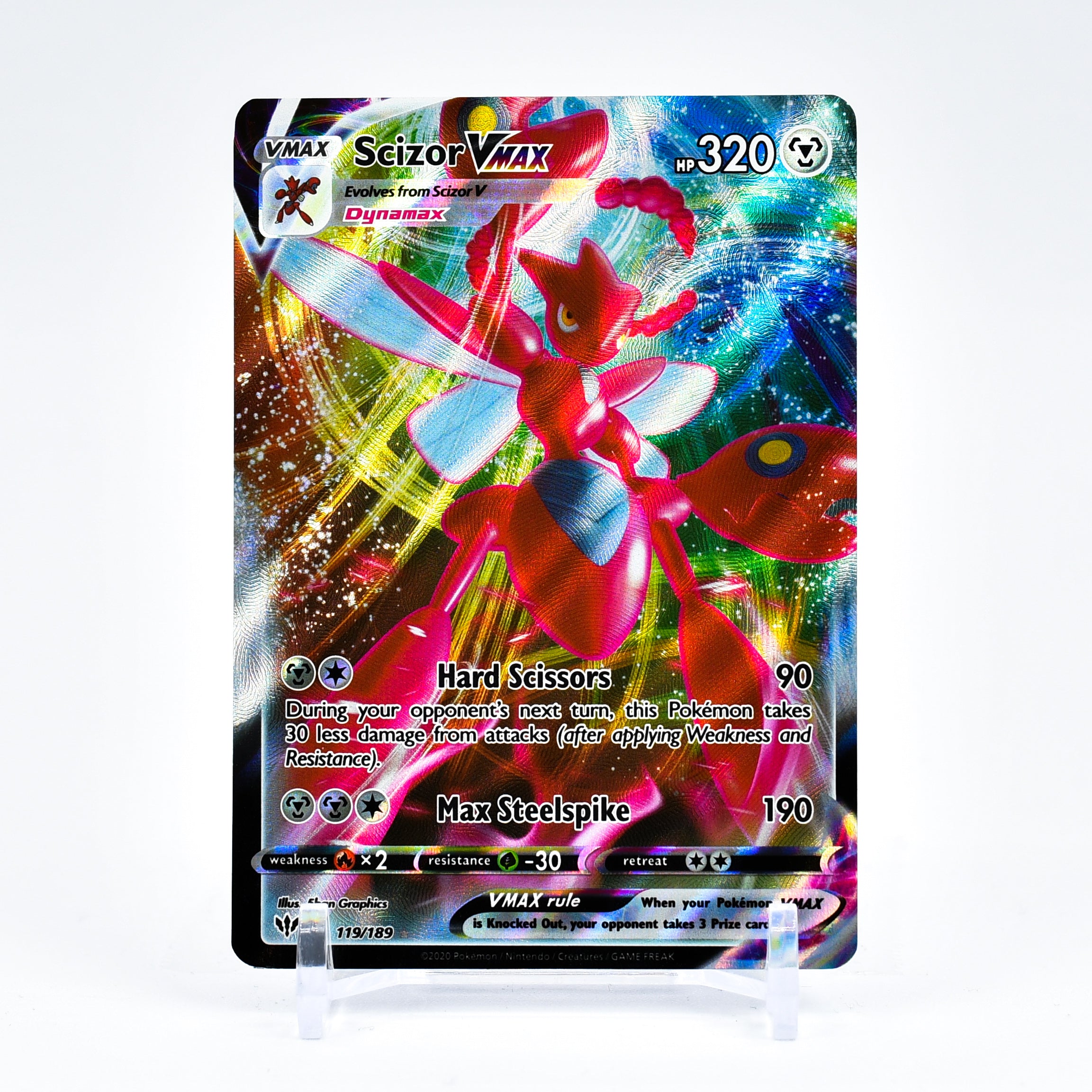 Scizor Vmax - 119/189 Darkness Ablaze Ultra Rare Pokemon - NM/MINT