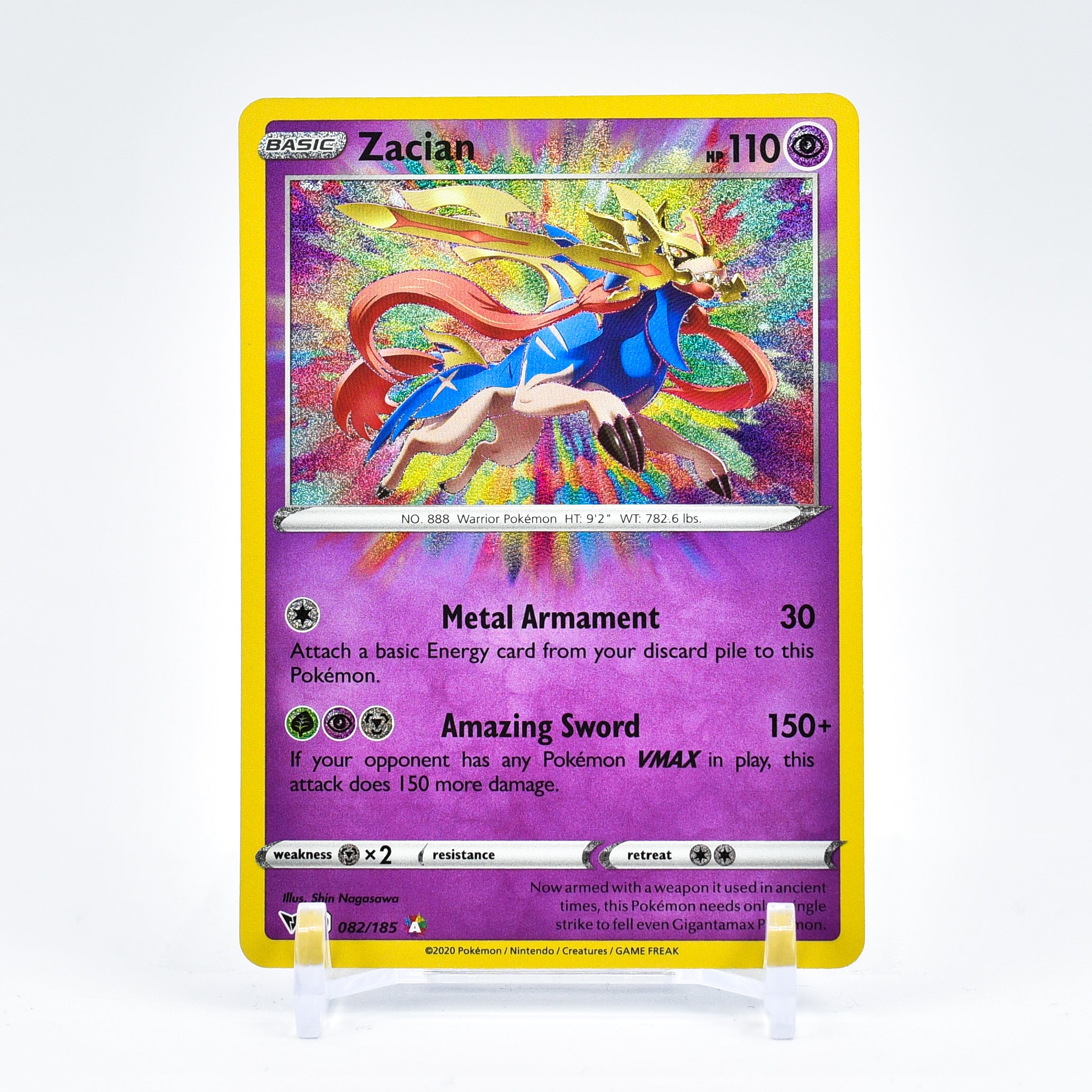 Zacian - 082/185 Vivid Voltage AMAZING RARE Pokemon - NM/MINT