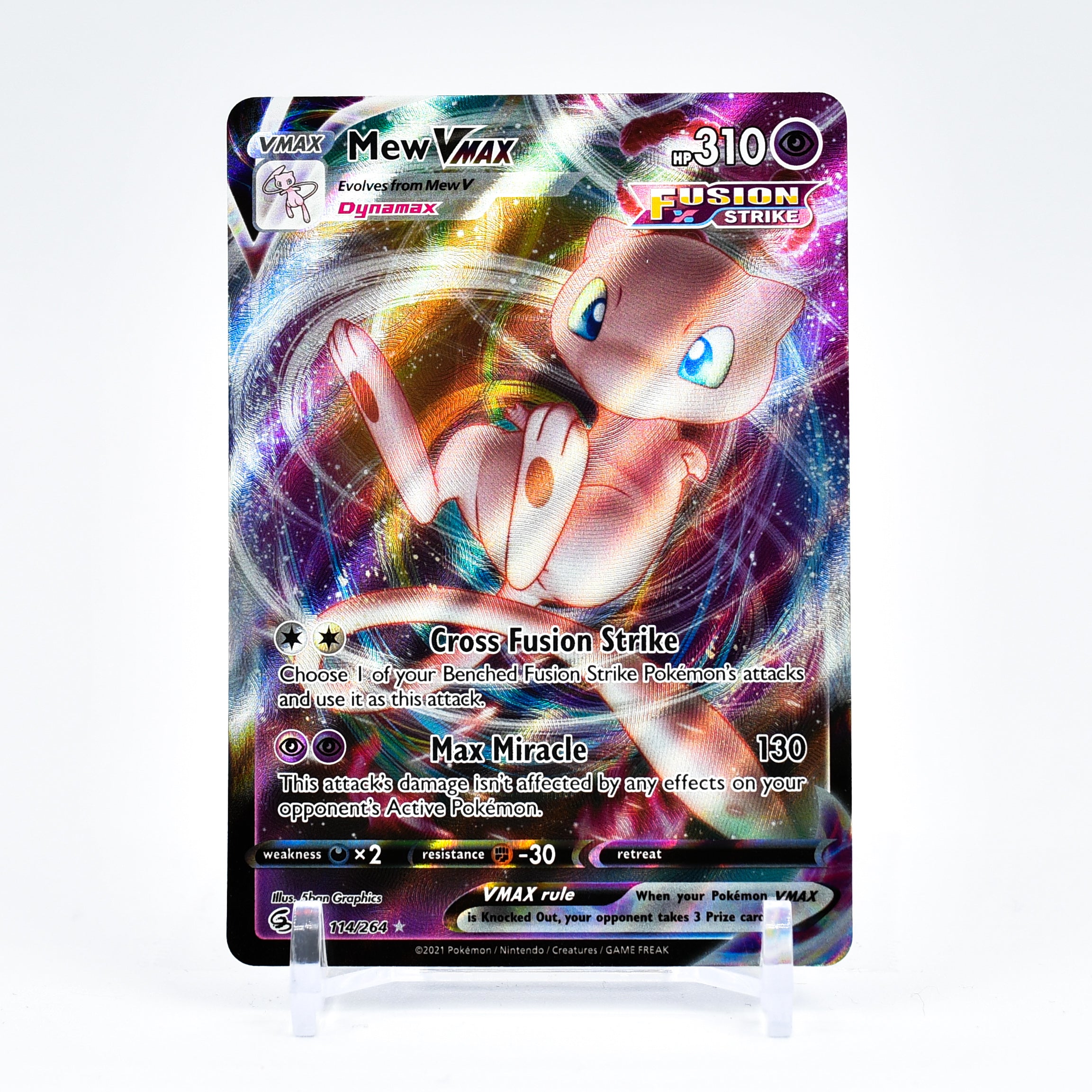 Mew Vmax - 114/264 Fusion Strike Ultra Rare Pokemon - NM/MINT