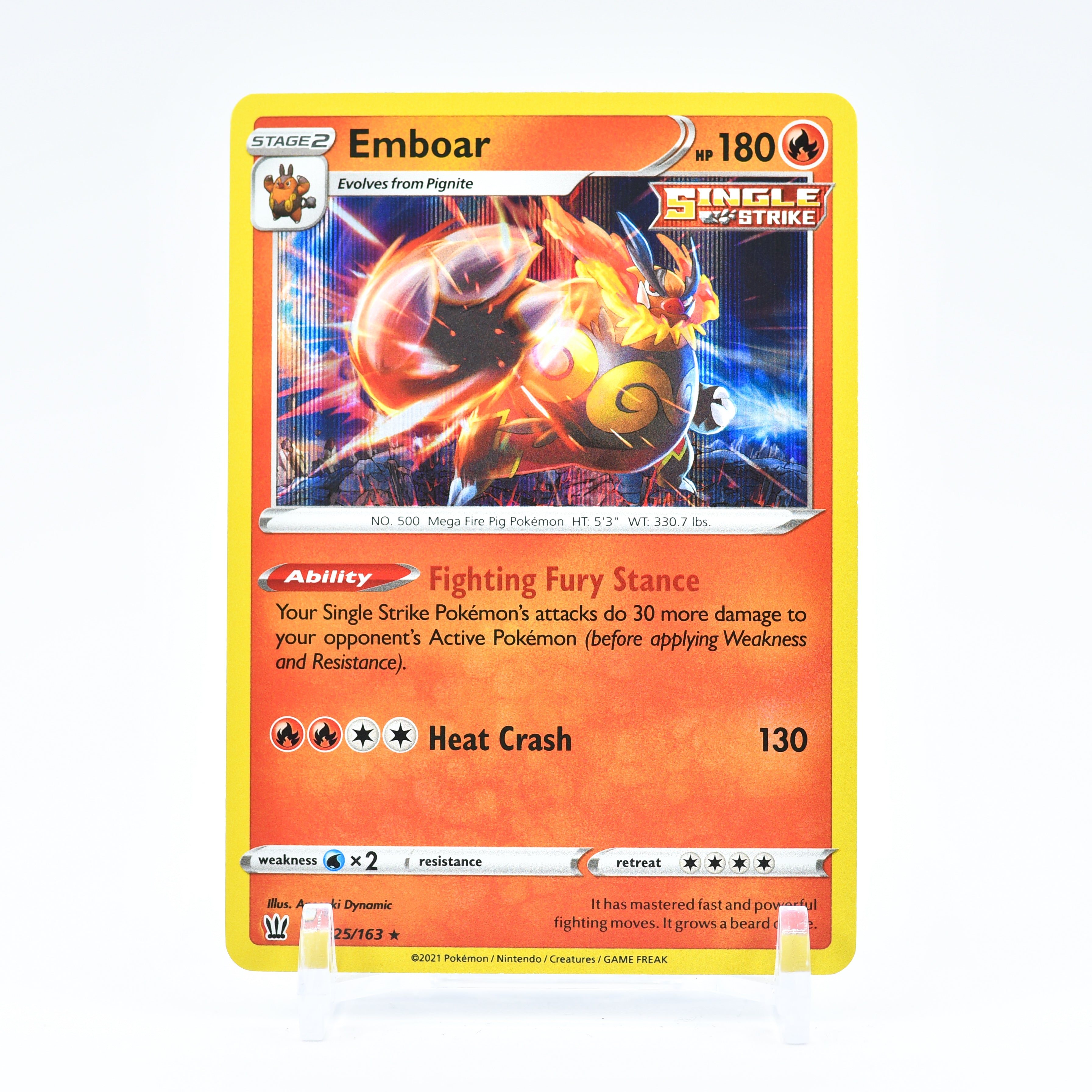 Emboar - 025/163 Battle Styles Holo Rare Pokemon - NM/MINT