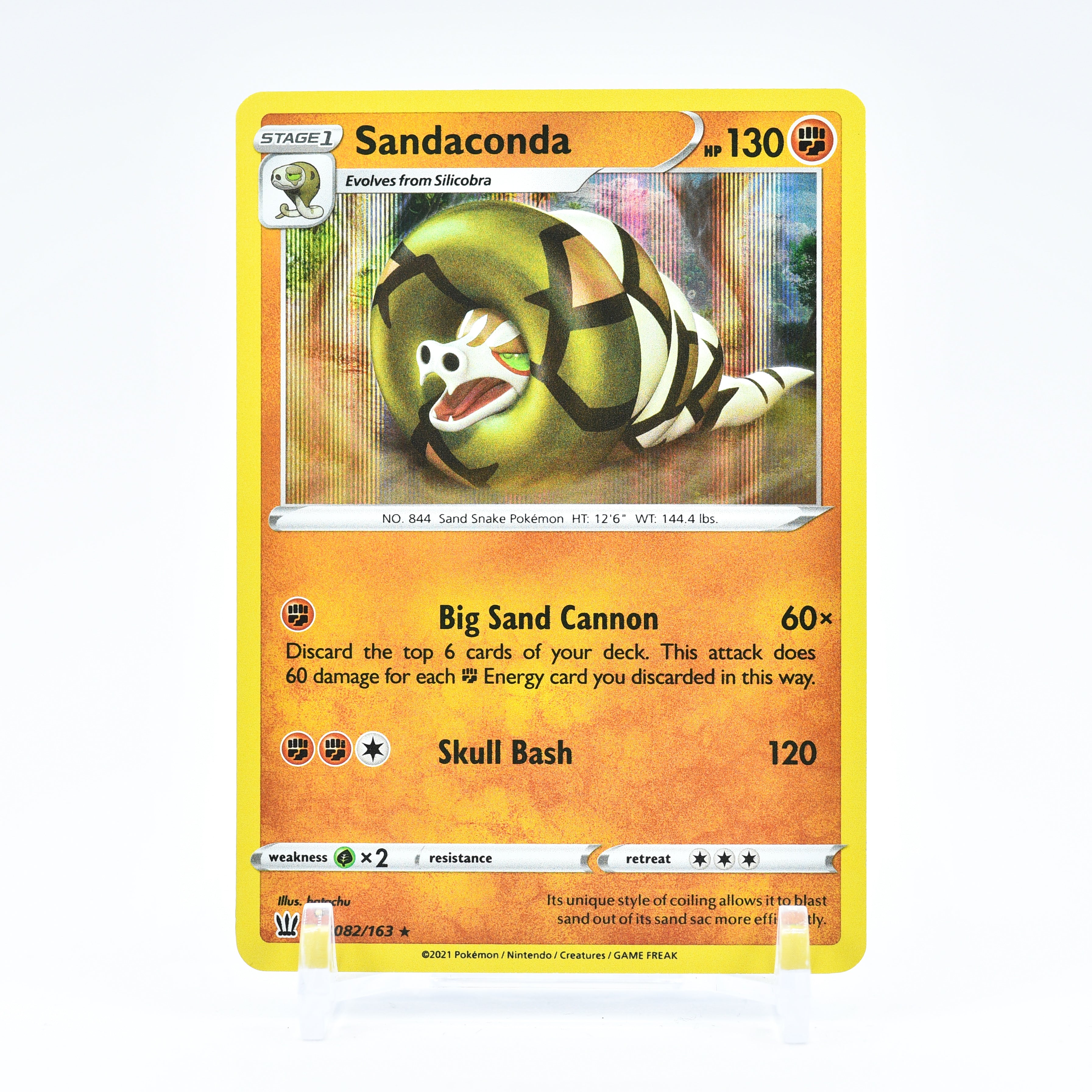 Sandaconda - 082/163 Battle Styles Holo Rare Pokemon - NM/MINT