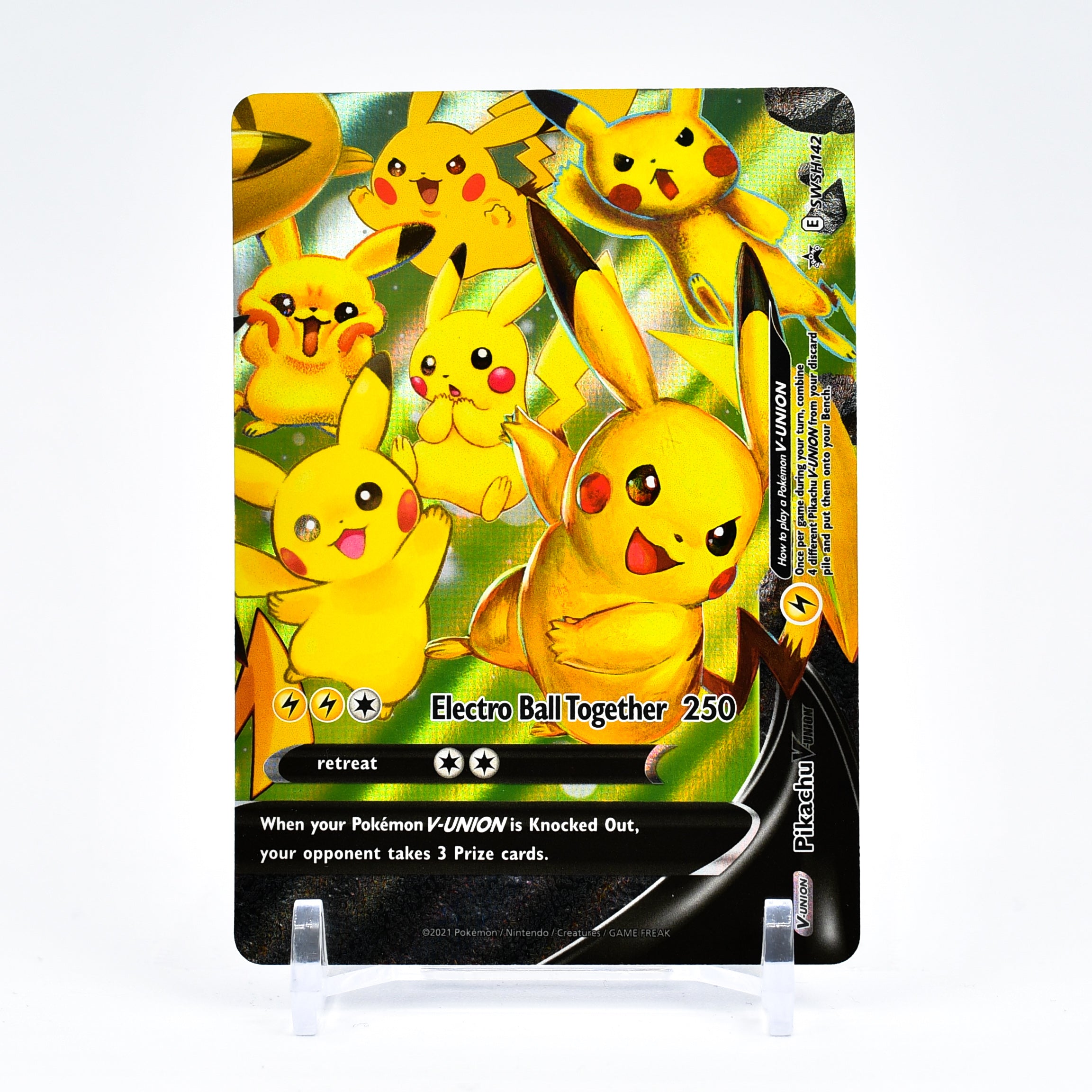 Pikachu V-Union - Bottom Rght SWSH142 Black Star Promo Ultra Rare Pokemon - NM/MINT