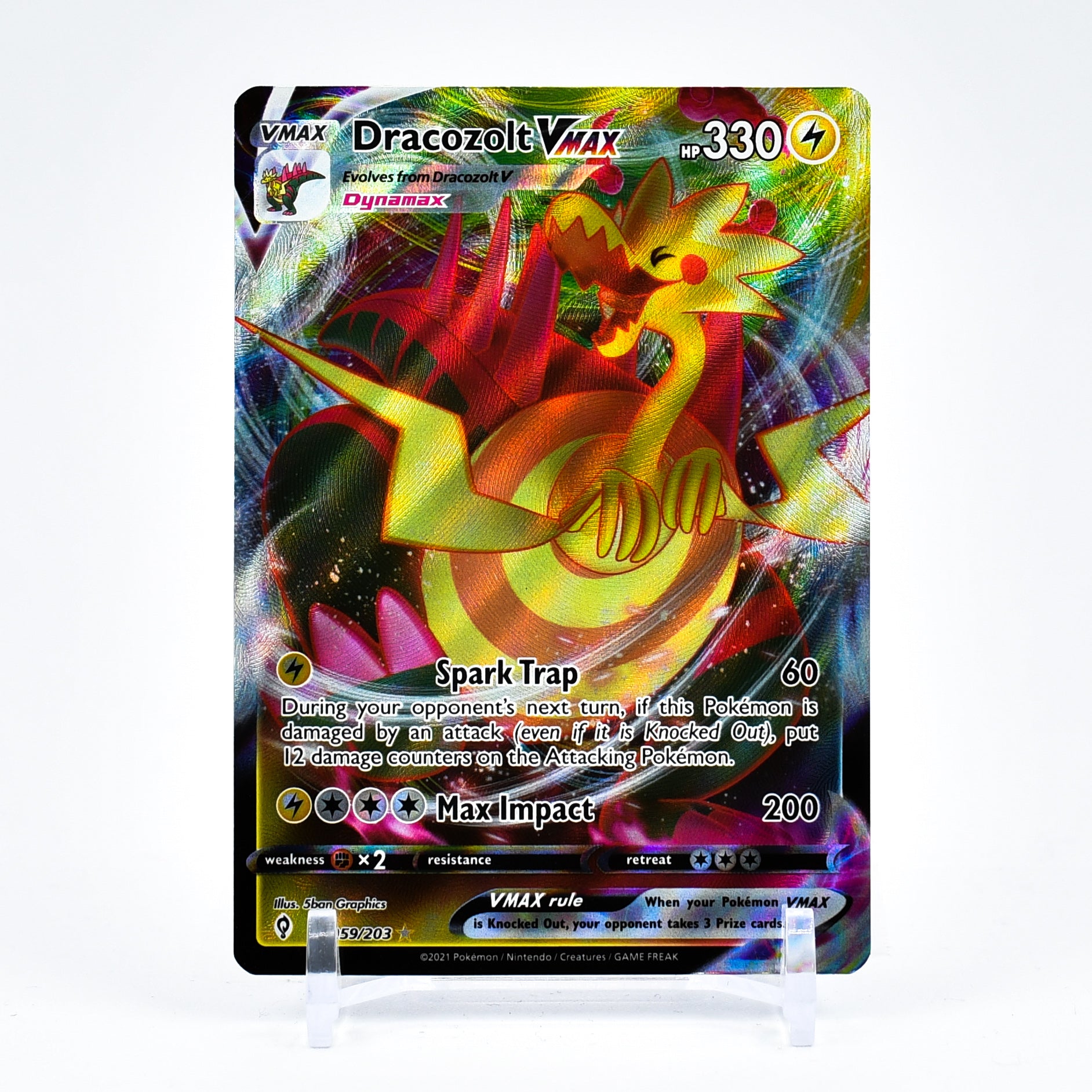 Dracozolt Vmax - 059/203 Evolving Skies Ultra Rare Pokemon - NM/MINT