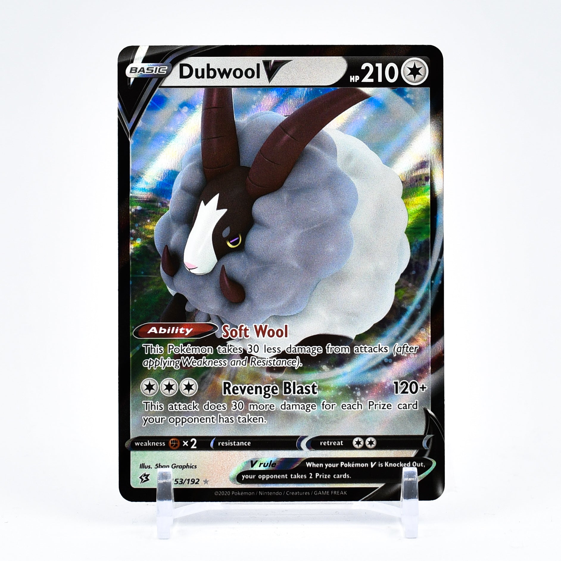 Dubwool V - 153/192 Rebel Clash Ultra Rare Pokemon - NM/MINT