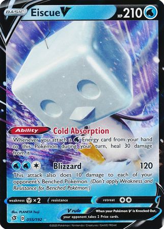 Eiscue V - 055/192 Rebel Clash Ultra Rare Pokemon - NM/MINT