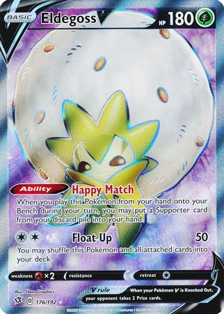 Eldegoss V - 176/192 Rebel Clash FULL ART Pokemon - NM/MINT