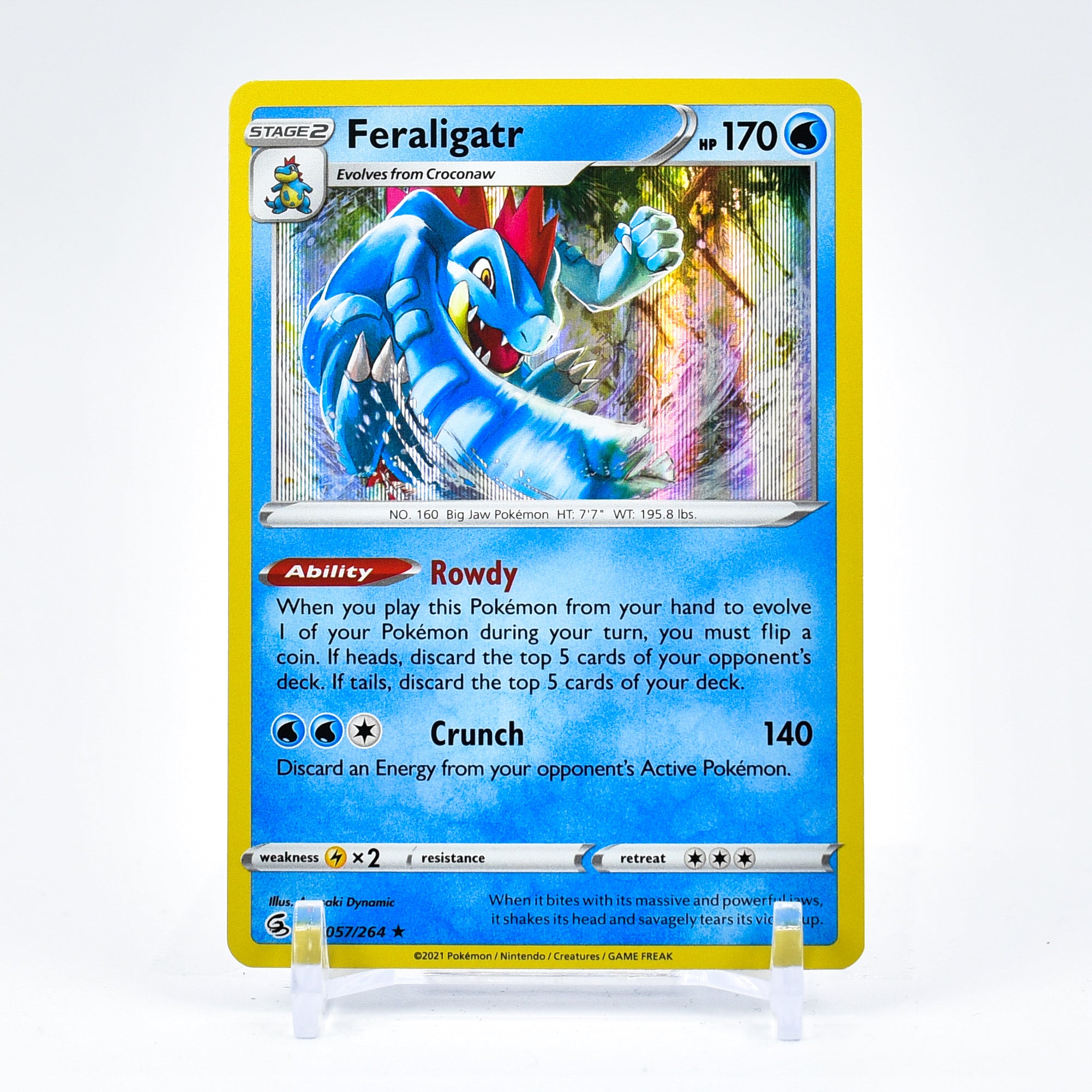 Feraligatr - 057/264 Fusion Strike Holo Rare Pokemon - NM/MINT