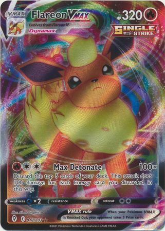 Flareon Vmax - 018/203 Evolving Skies Ultra Rare Pokemon - NM/MINT