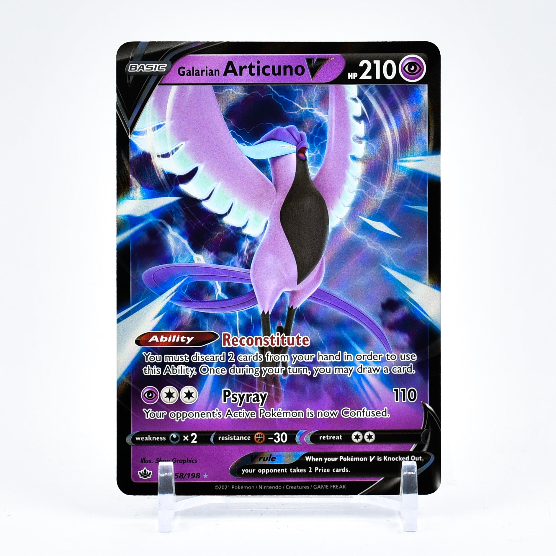 Galarian Articuno V - 058/198 Chilling Reign Ultra Rare Pokemon - NM/MINT