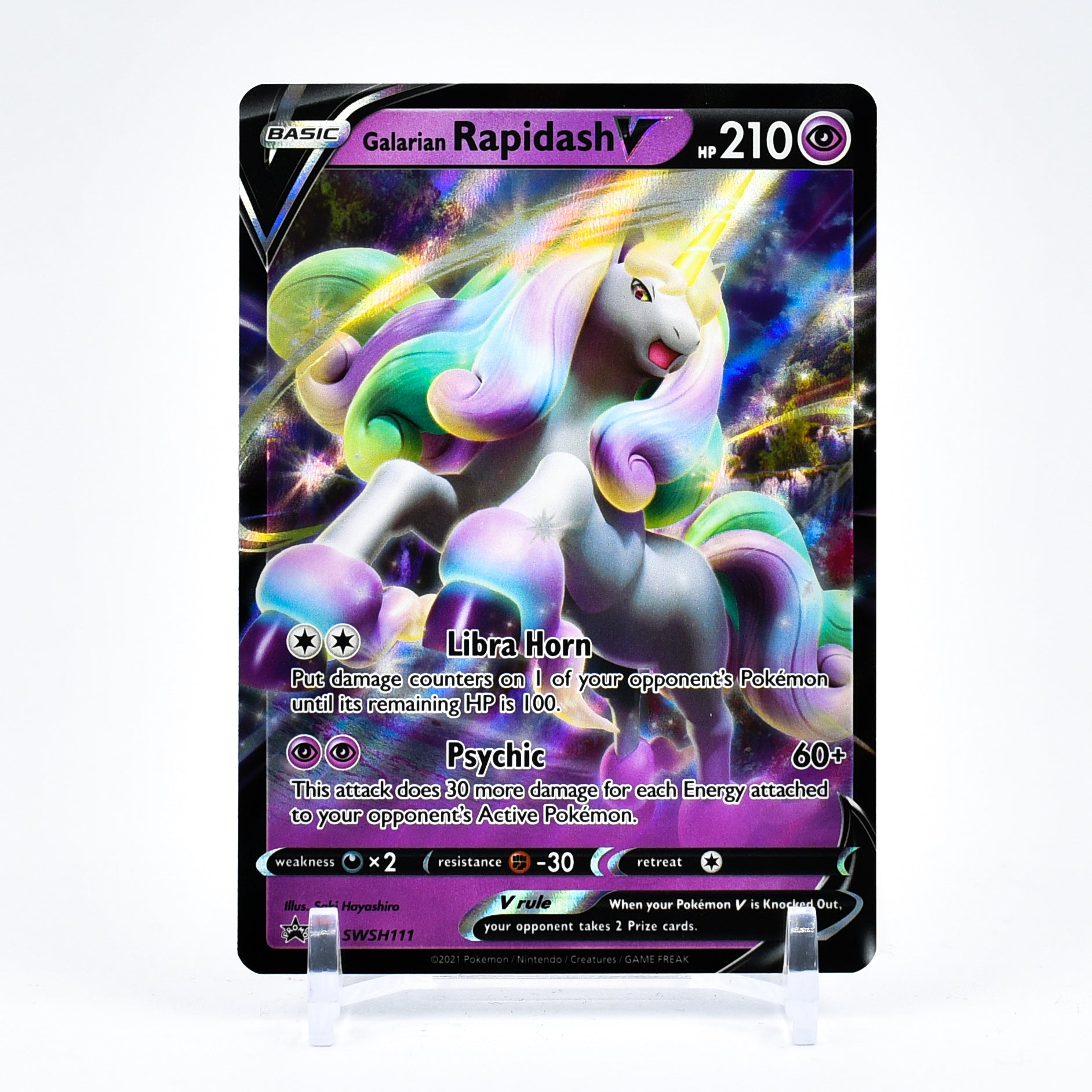 Galarian Rapidash V - SWSH111 Black Star Promo Pokemon - NM/MINT