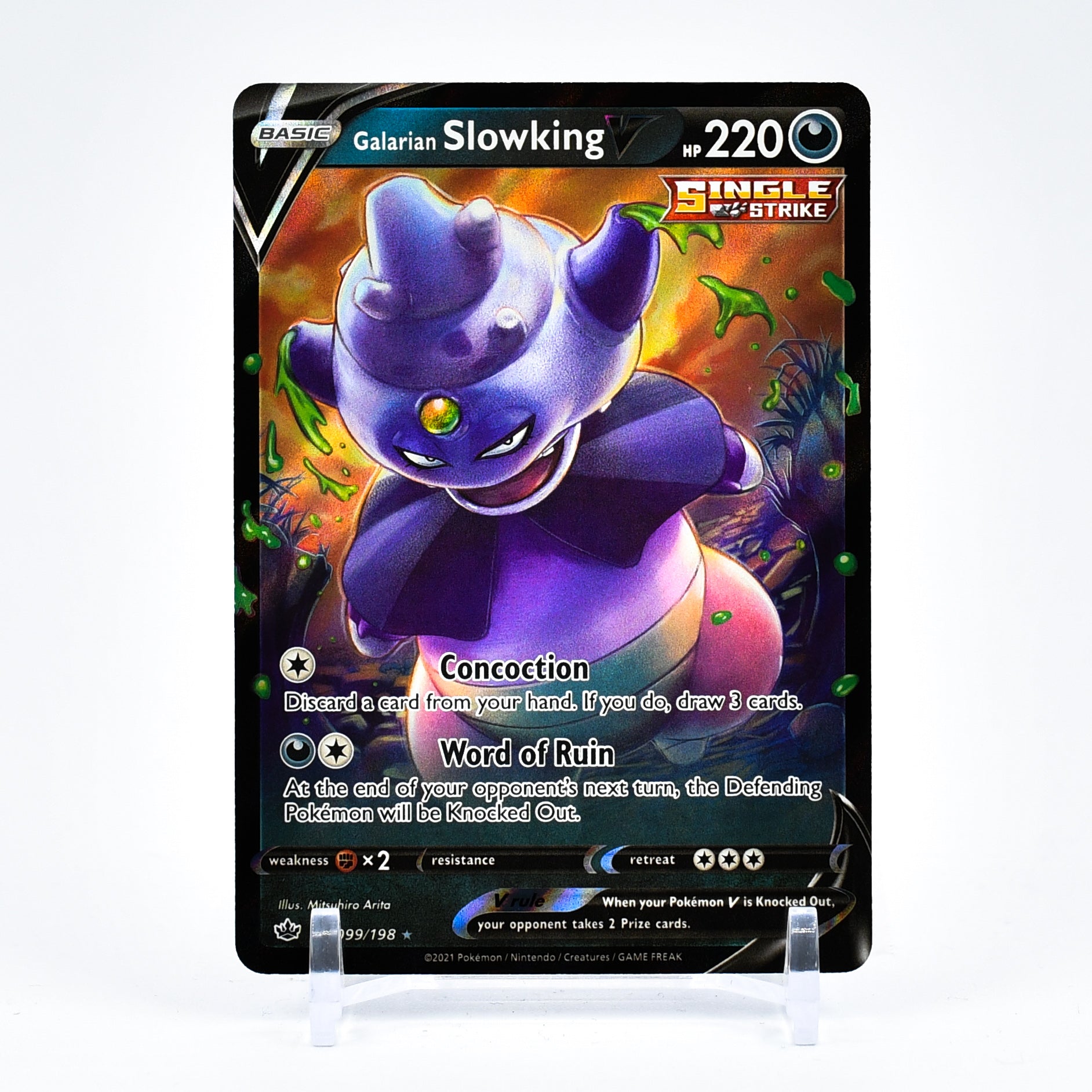 Galarian Slowking V - 099/198 Chilling Reign Ultra Rare Pokemon - NM/MINT