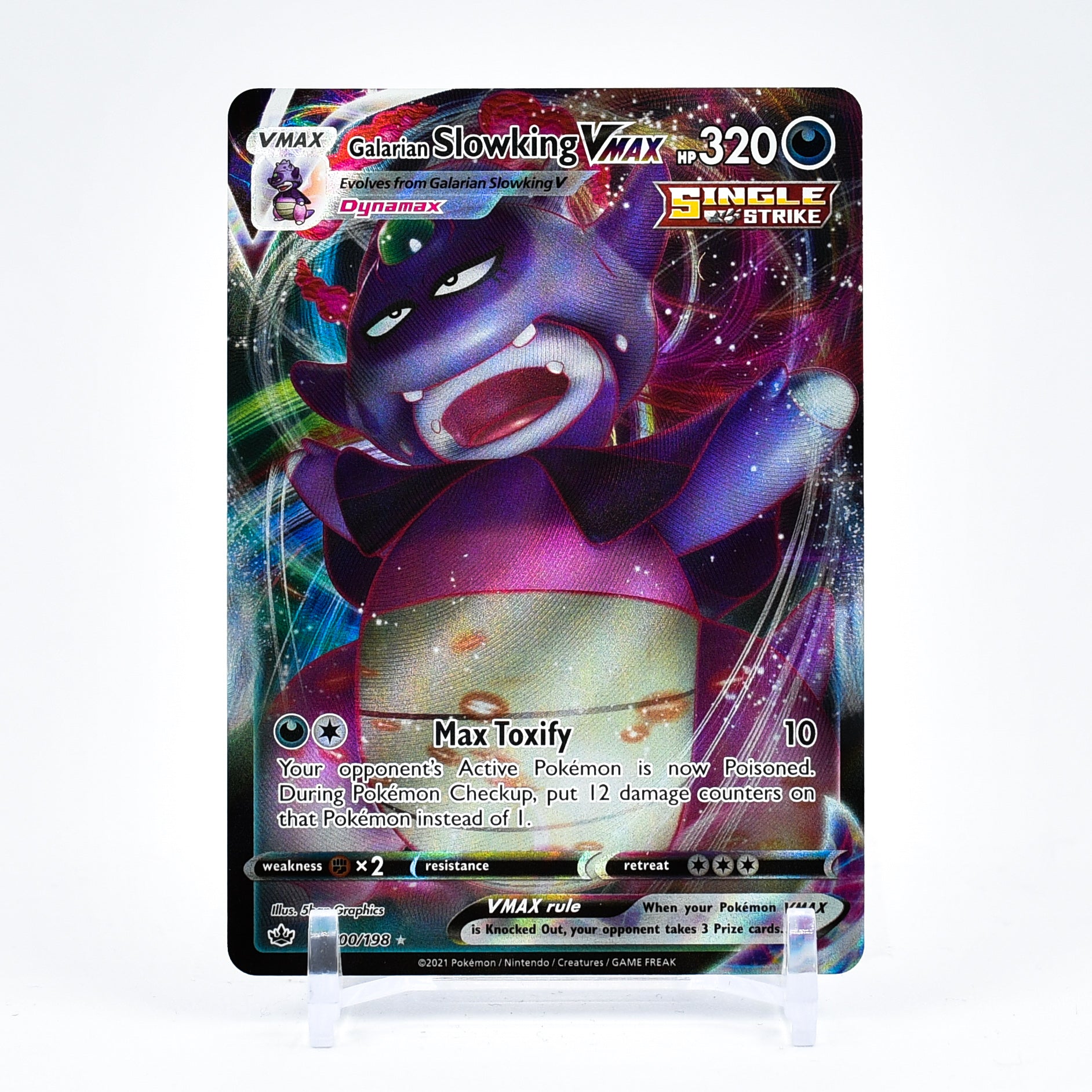 Galarian Slowking Vmax - 100/198 Chilling Reign Ultra Rare Pokemon - NM/MINT