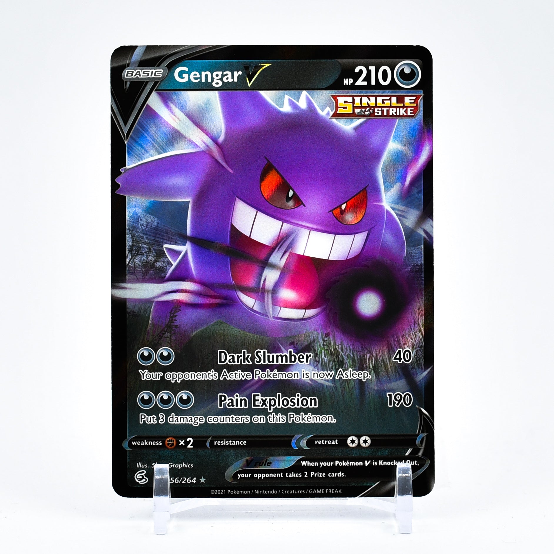 Gengar V - 156/264 Fusion Strike Ultra Rare Pokemon - NM/MINT