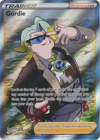 Gordie - 201/203 Evolving Skies FULL ART Trainer - NM/MINT