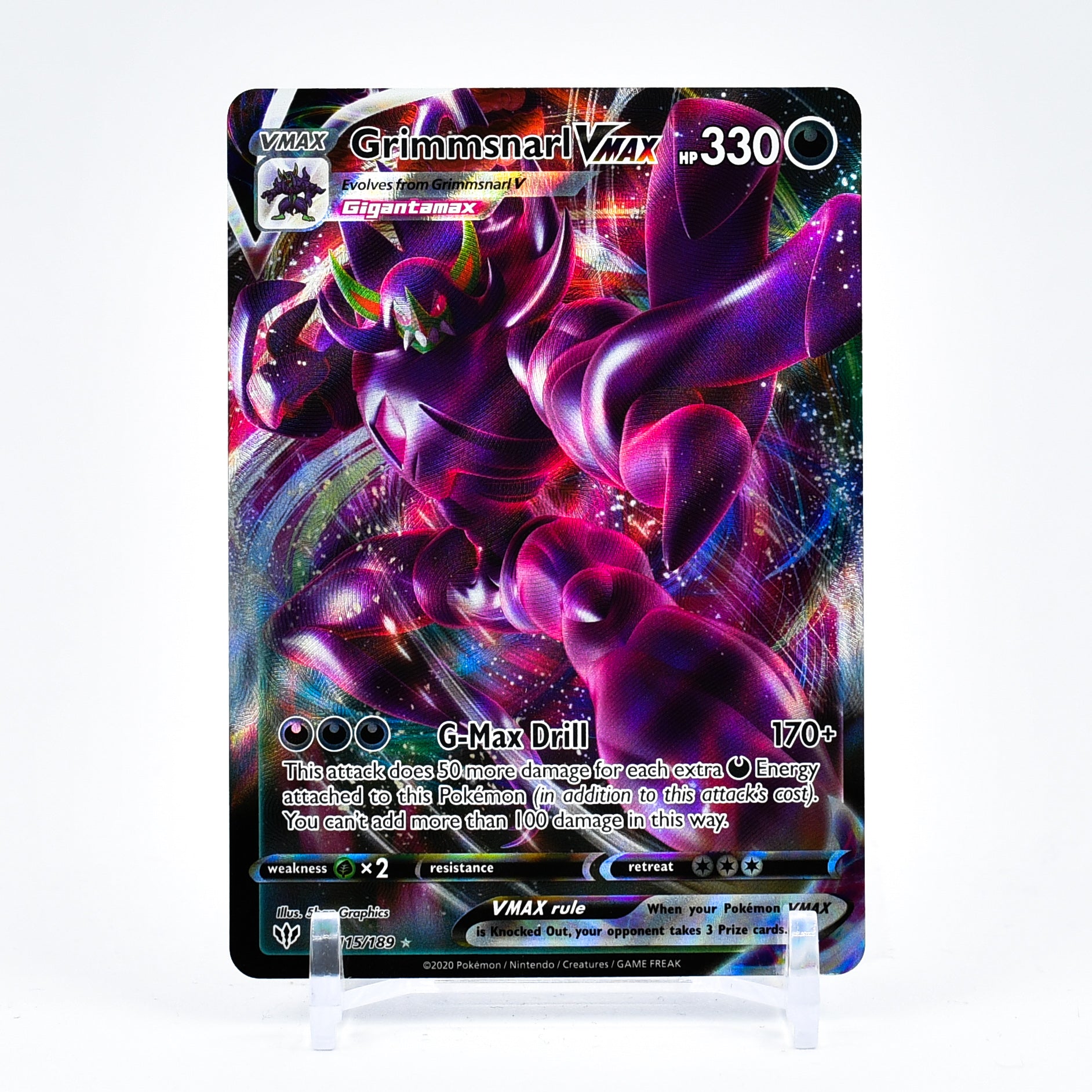 Grimmsnarl Vmax - 115/189 Darkness Ablaze Ultra Rare Pokemon - NM/MINT