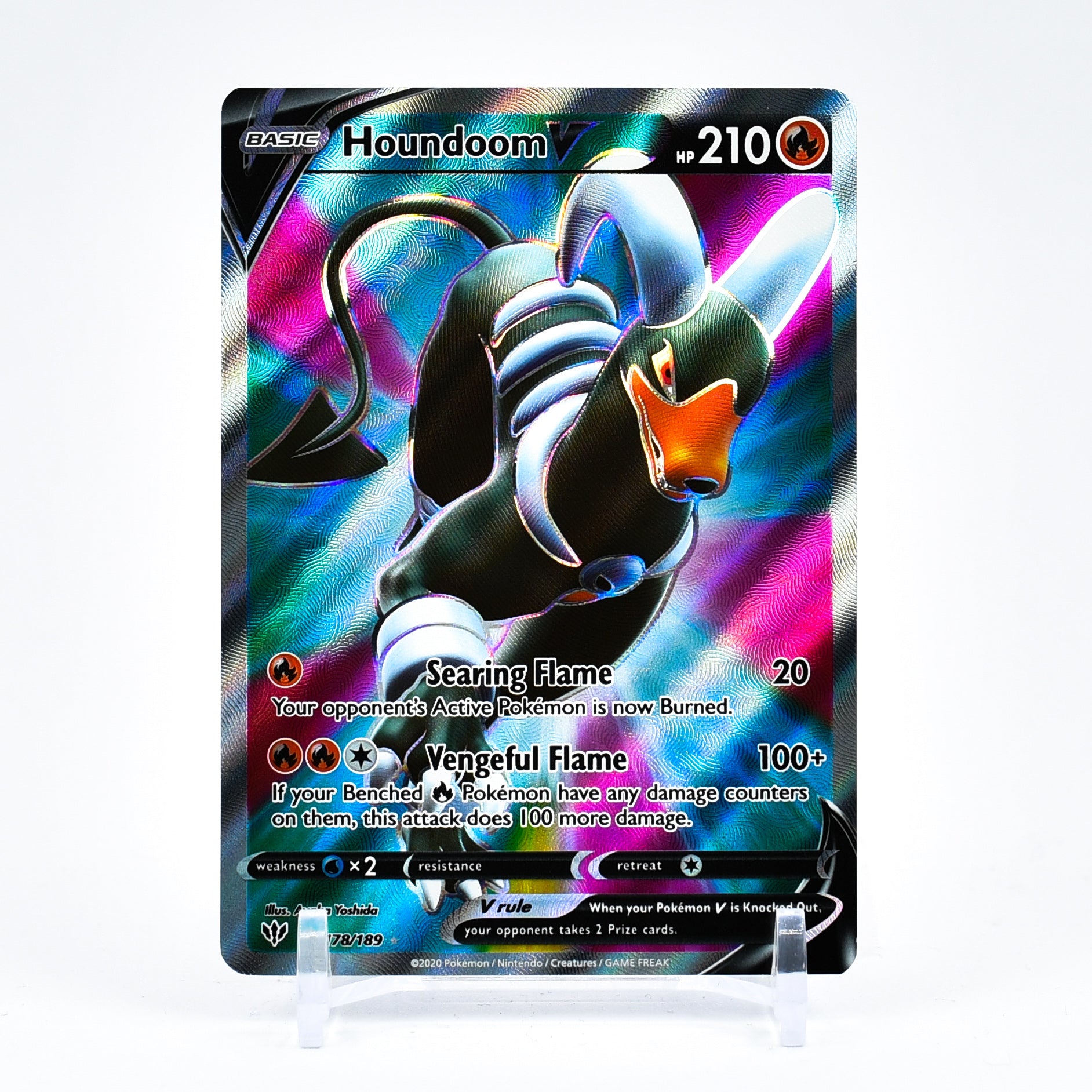 Houndoom V - 178/189 Darkness Ablaze FULL ART Pokemon - NM/MINT