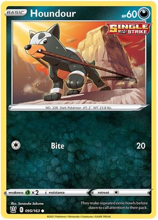 Houndour - 095/163 Battle Styles Common Pokemon - NM/MINT