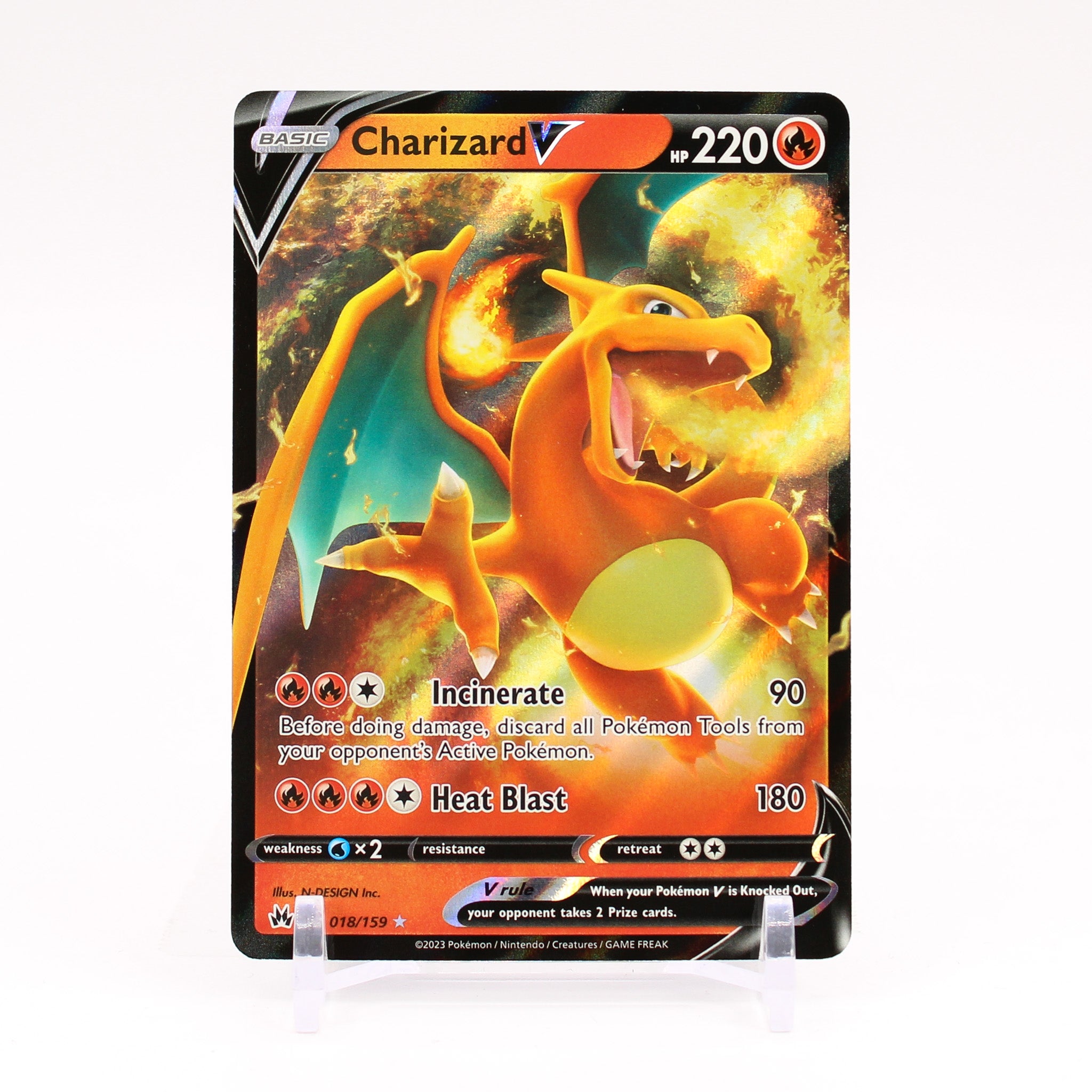 Charizard V - 018/159 Crown Zenith Ultra Rare Pokemon - NM/MINT