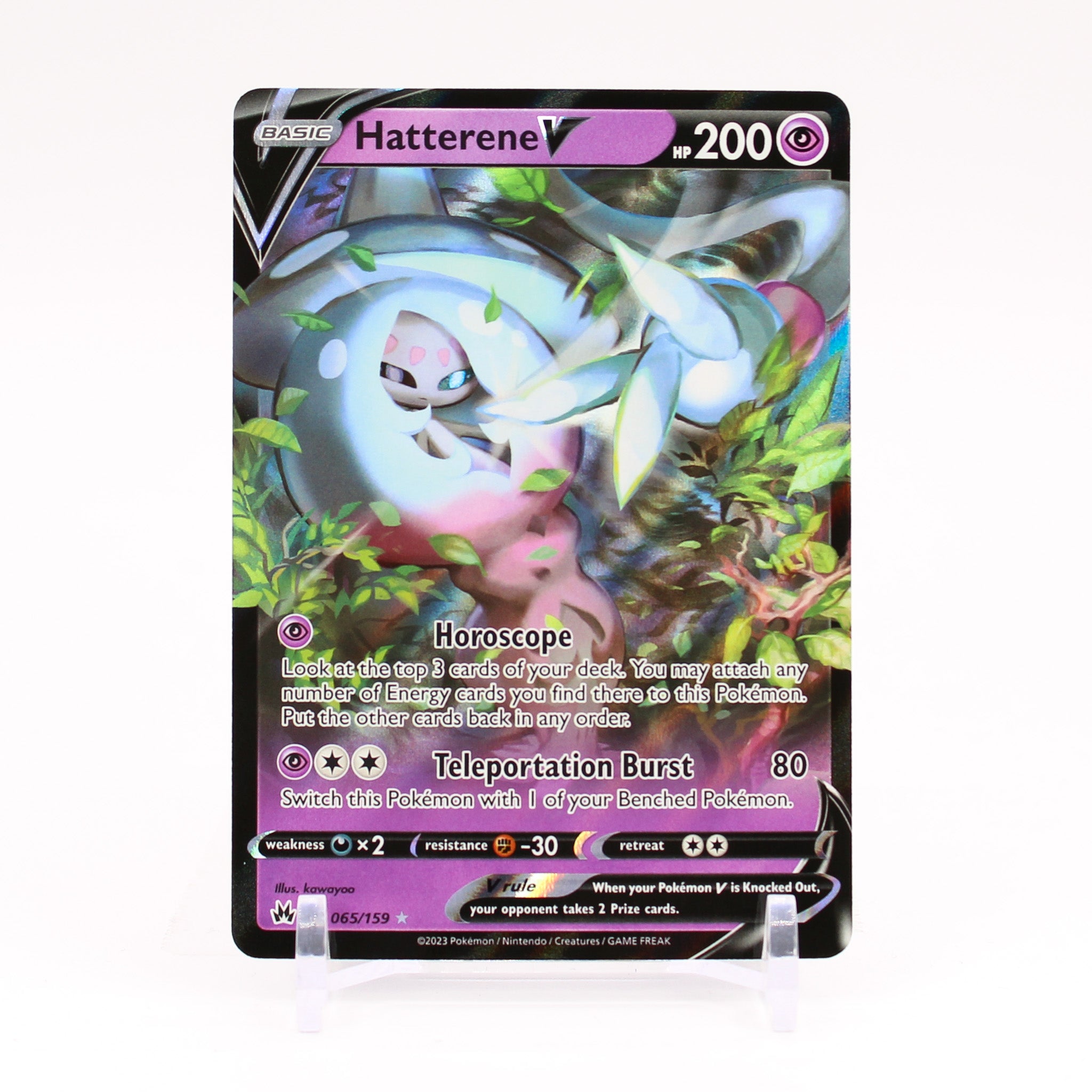 Hatterene V - 065/159 Crown Zenith Ultra Rare Pokemon - NM/MINT