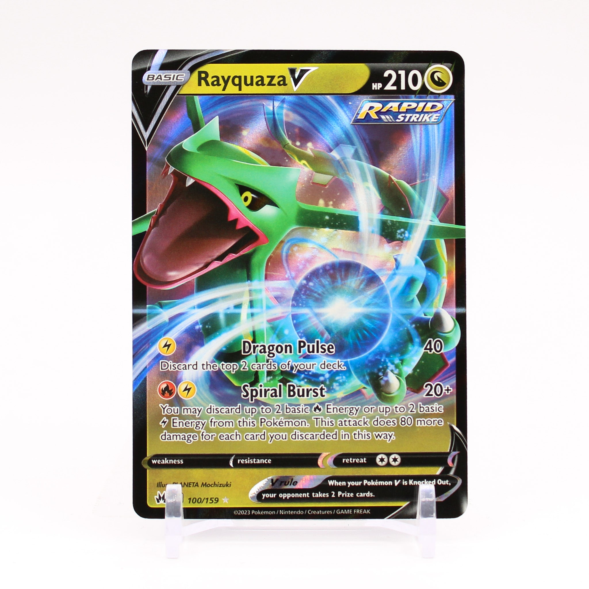 Rayquaza V - 100/159 Crown Zenith Ultra Rare Pokemon - NM/MINT