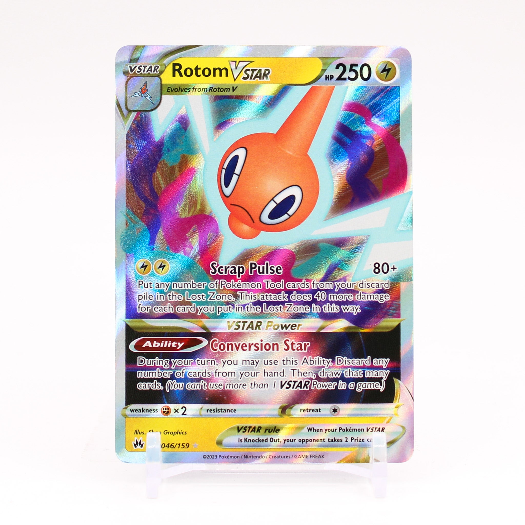 Rotom Vstar - 046/159 Crown Zenith Ultra Rare Pokemon - NM/MINT