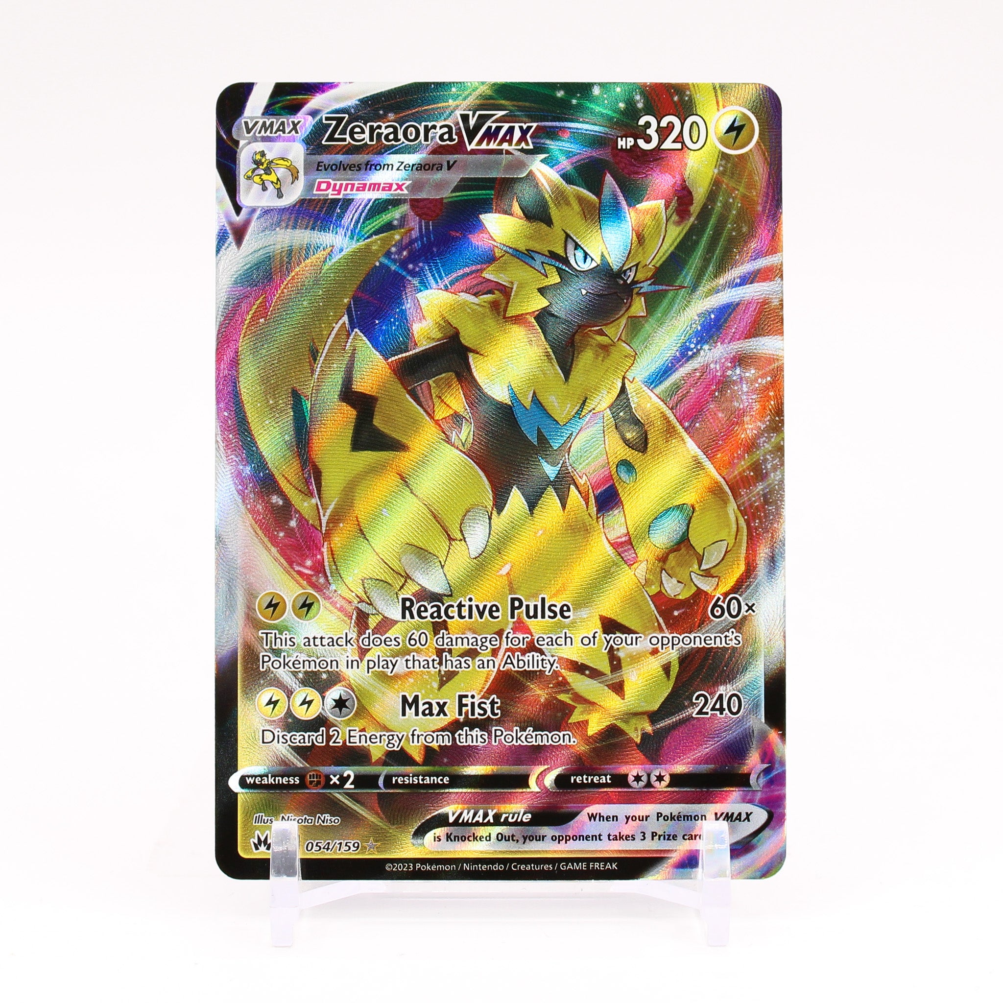 Zeraora Vmax - 054/159 Crown Zenith Ultra Rare Pokemon - NM/MINT