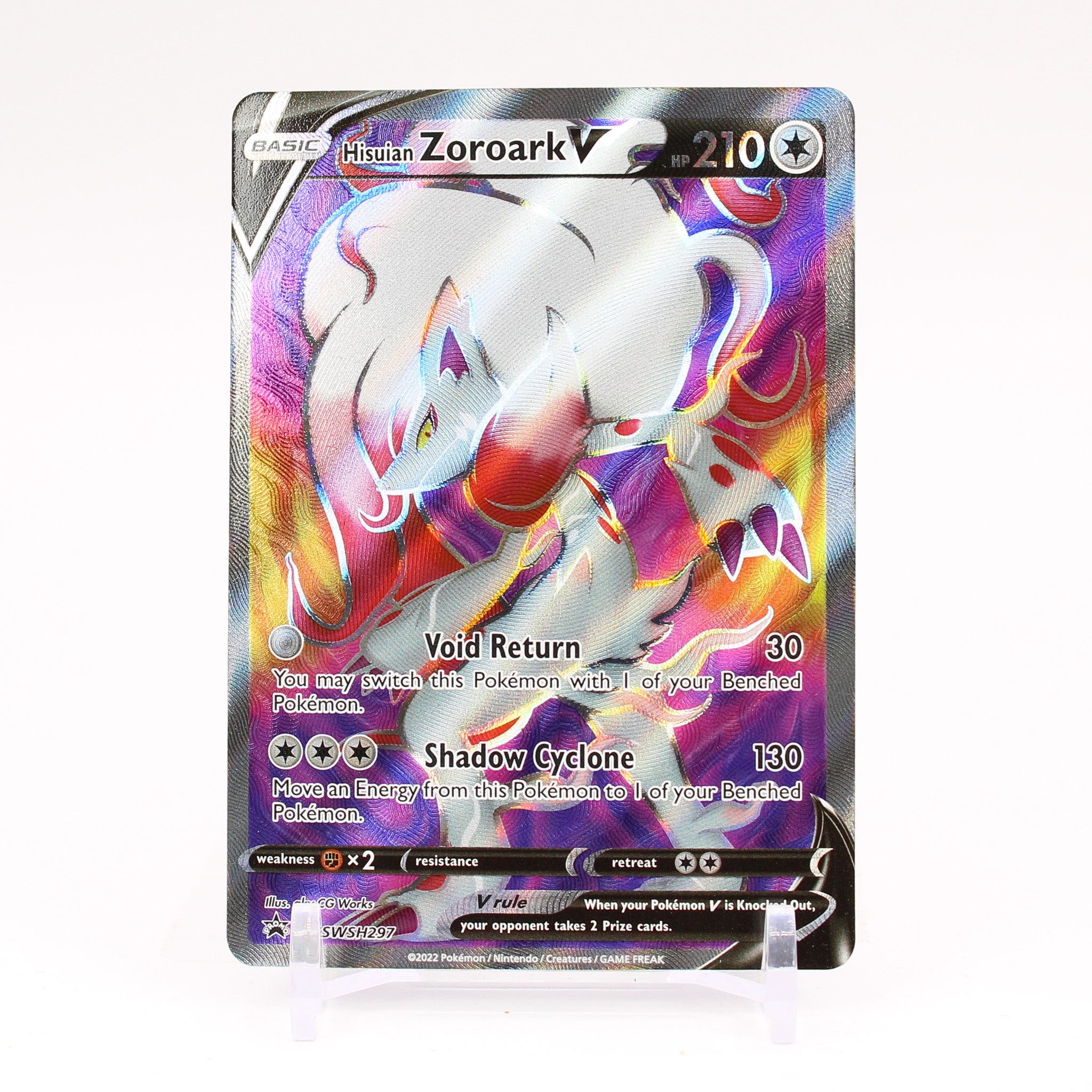Hisuian Zoroark V - SWSH297 Black Star Promo FULL ART Pokemon - NM/MINT