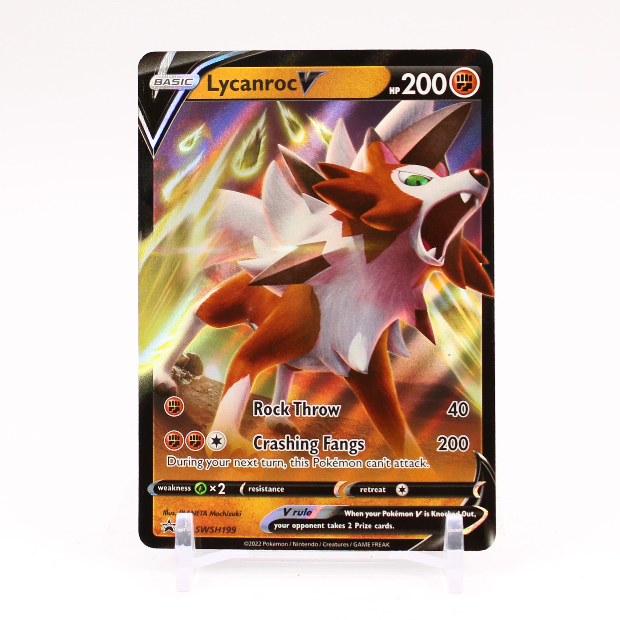 Lycanroc V - SWSH199 Black Star Promo Pokemon - NM/MINT