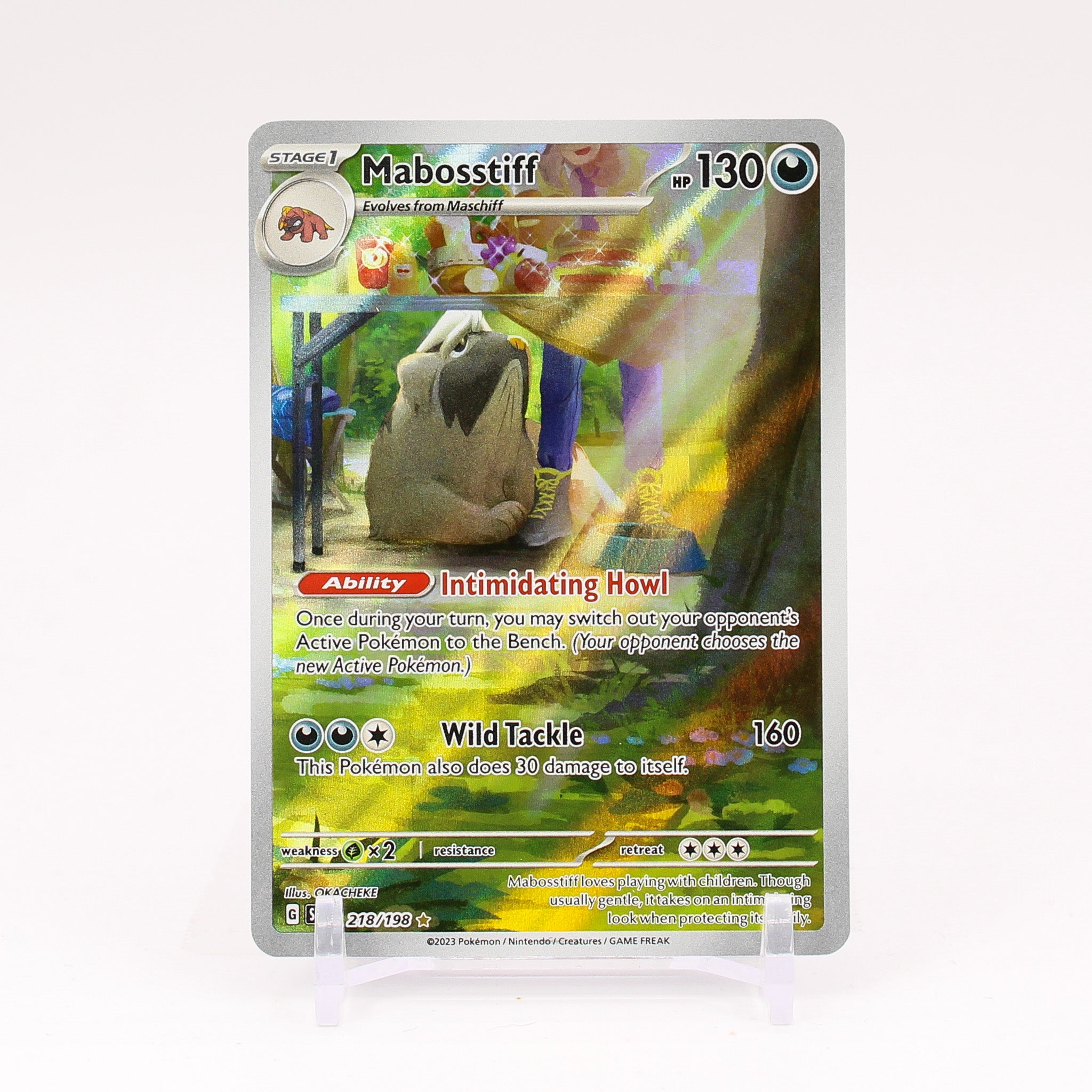 Mabosstiff - 218/198 Scarlet & Violet ART RARE Pokemon - NM/MINT