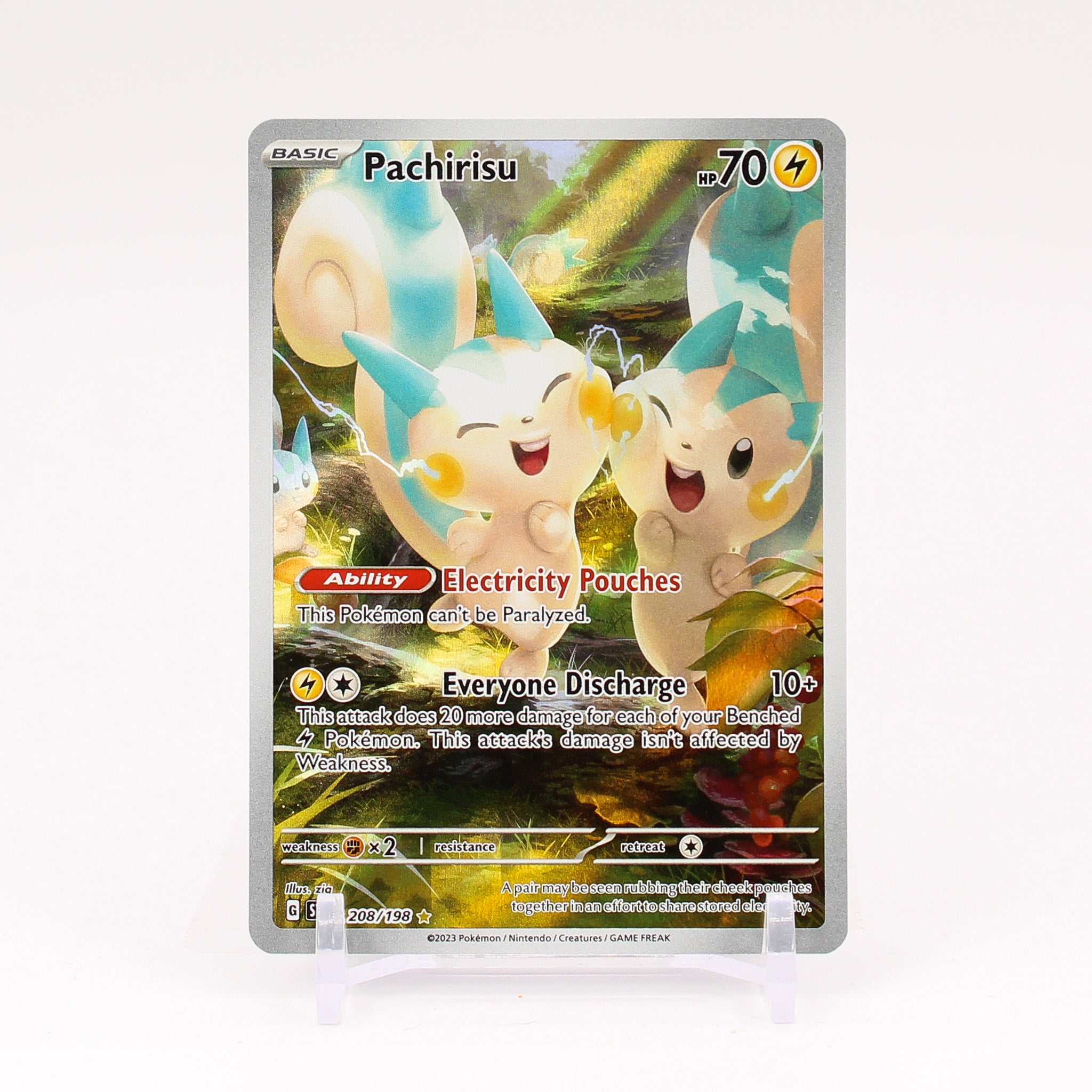 Pachirisu - 208/198 Scarlet & Violet ART RARE Pokemon - NM/MINT