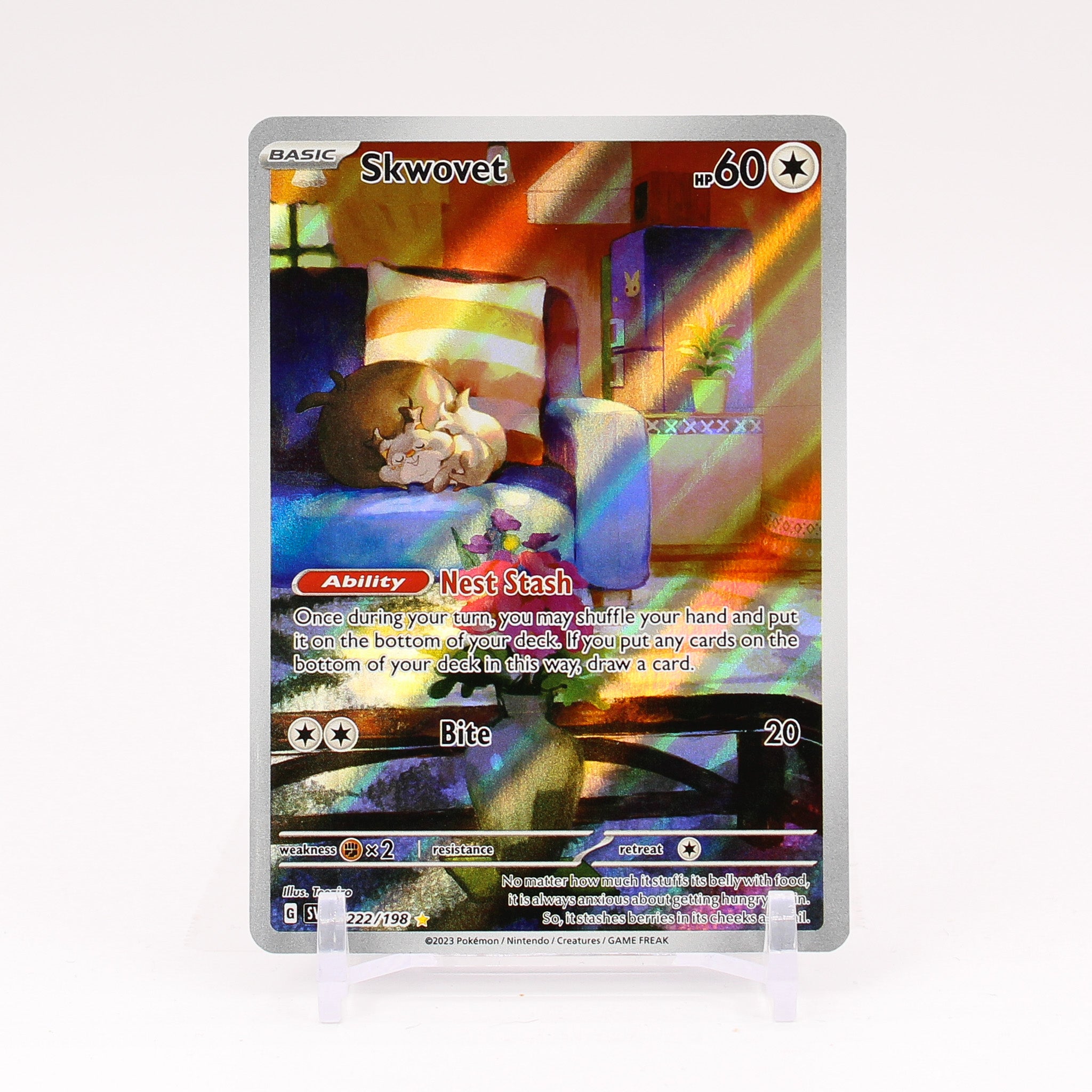 Skwovet - 222/198 Scarlet & Violet ART RARE Pokemon - NM/MINT