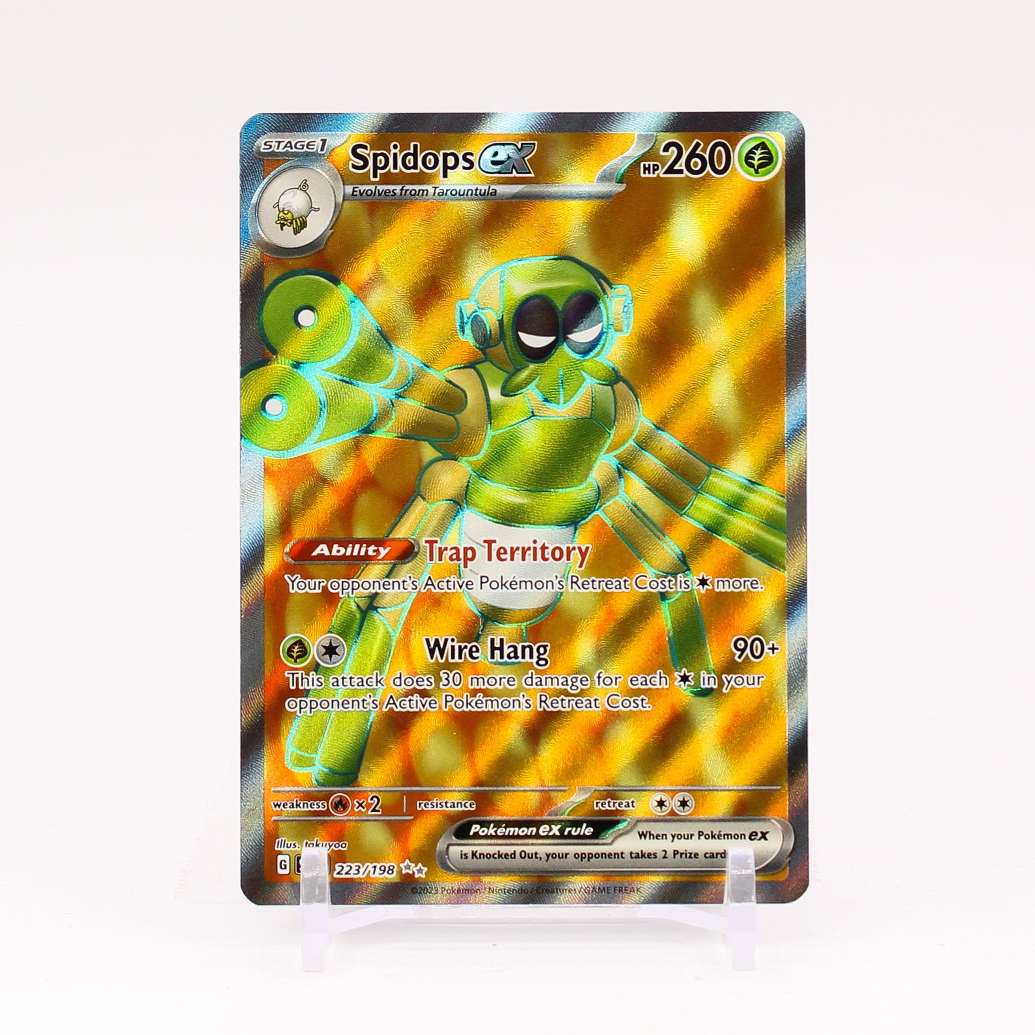 Spidops ex - 223/198 Scarlet & Violet FULL ART Pokemon - NM/MINT