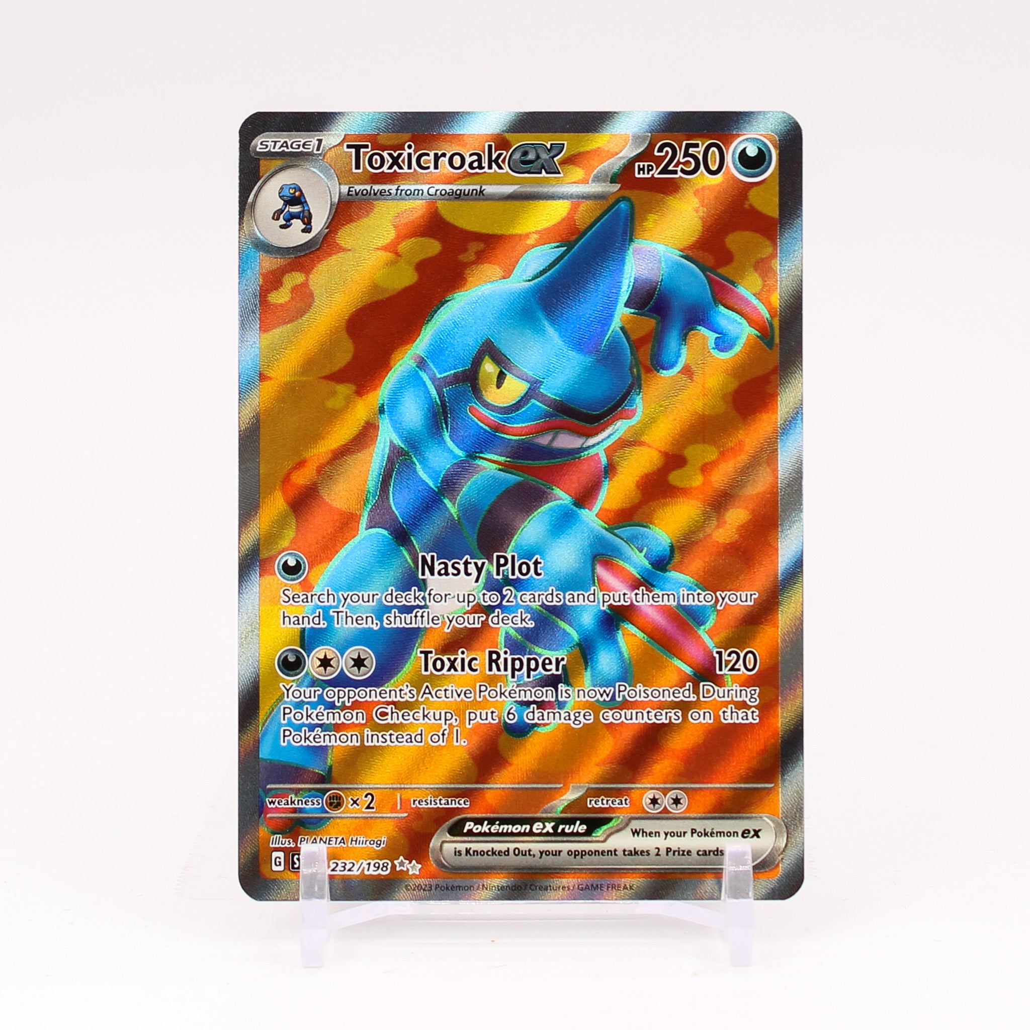 Toxicroak ex - 232/198 Scarlet & Violet FULL ART Pokemon - NM/MINT