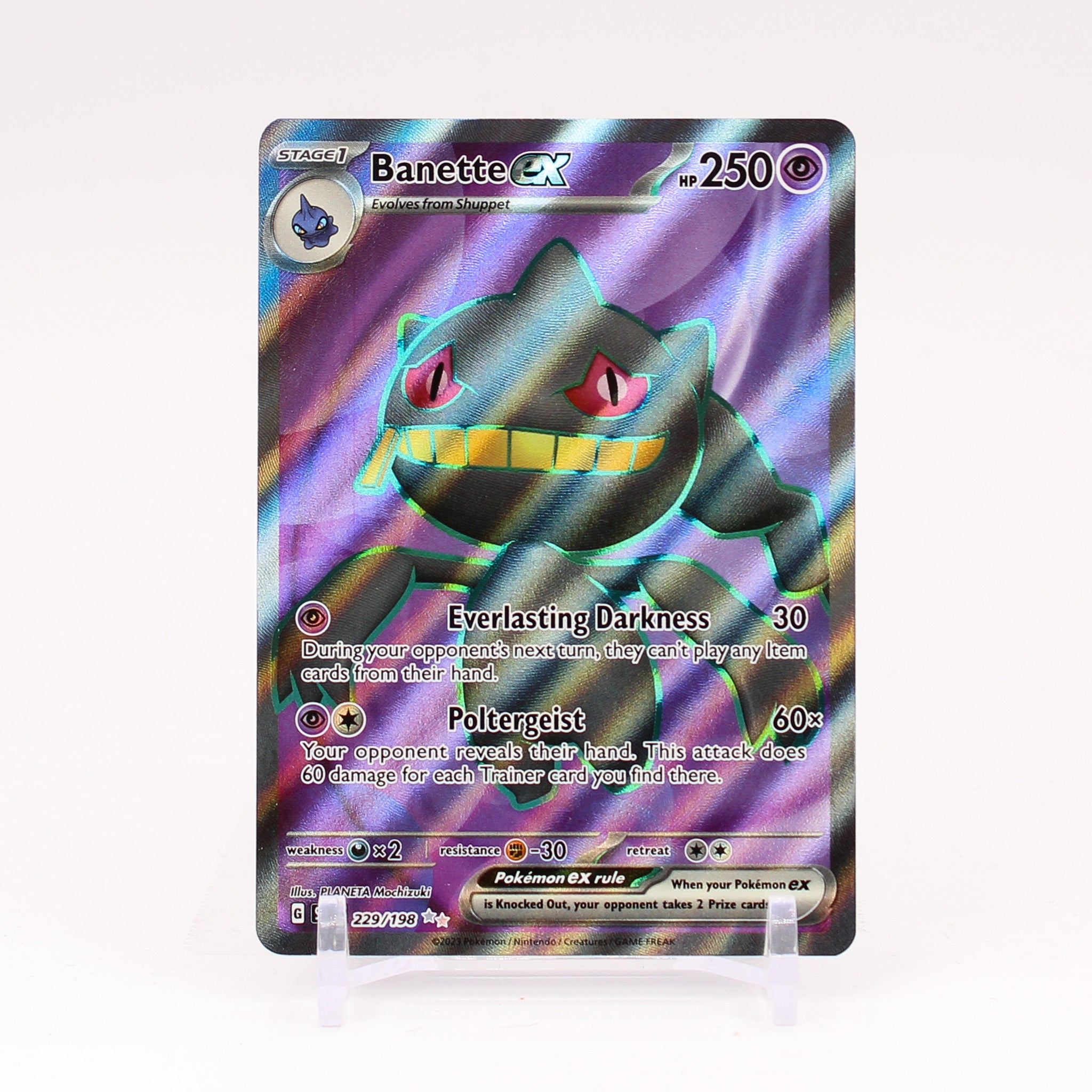 Banette ex - 229/198 Scarlet & Violet FULL ART Pokemon - NM/MINT