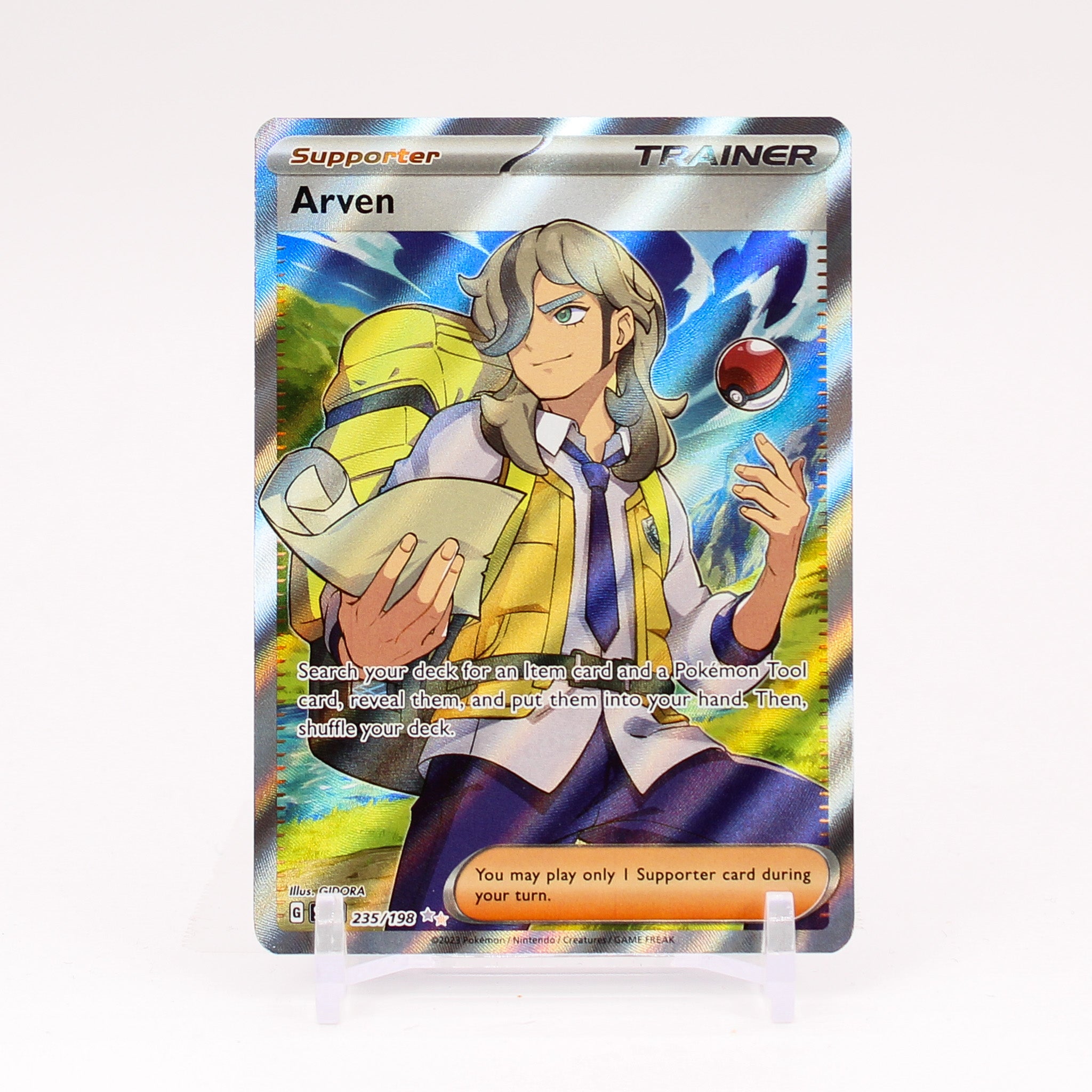Arven - 235/198 Scarlet & Violet FULL ART Trainer - NM/MINT