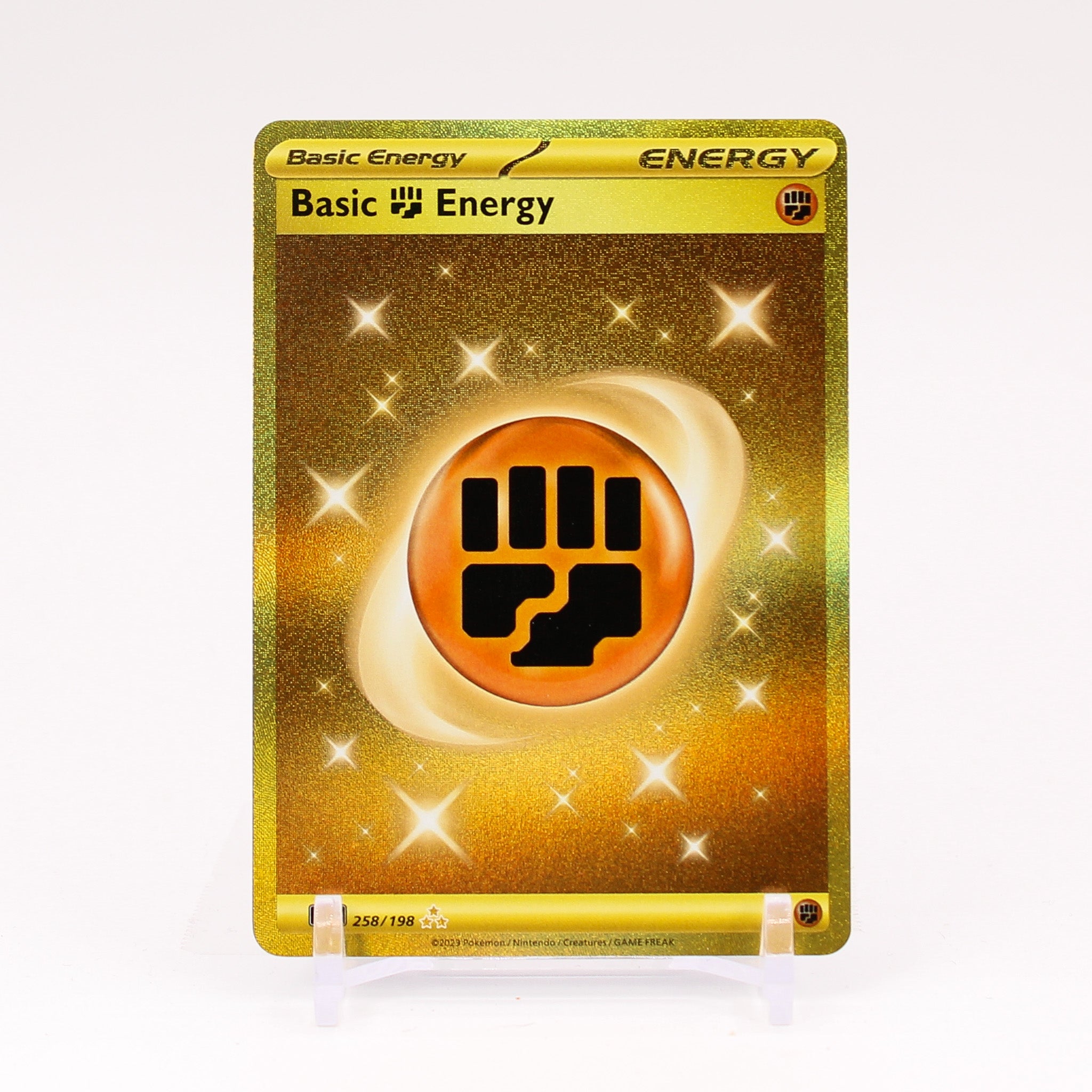 Basic Fighting Energy - 258/198 Scarlet & Violet SECRET RARE GOLD - NM/MINT