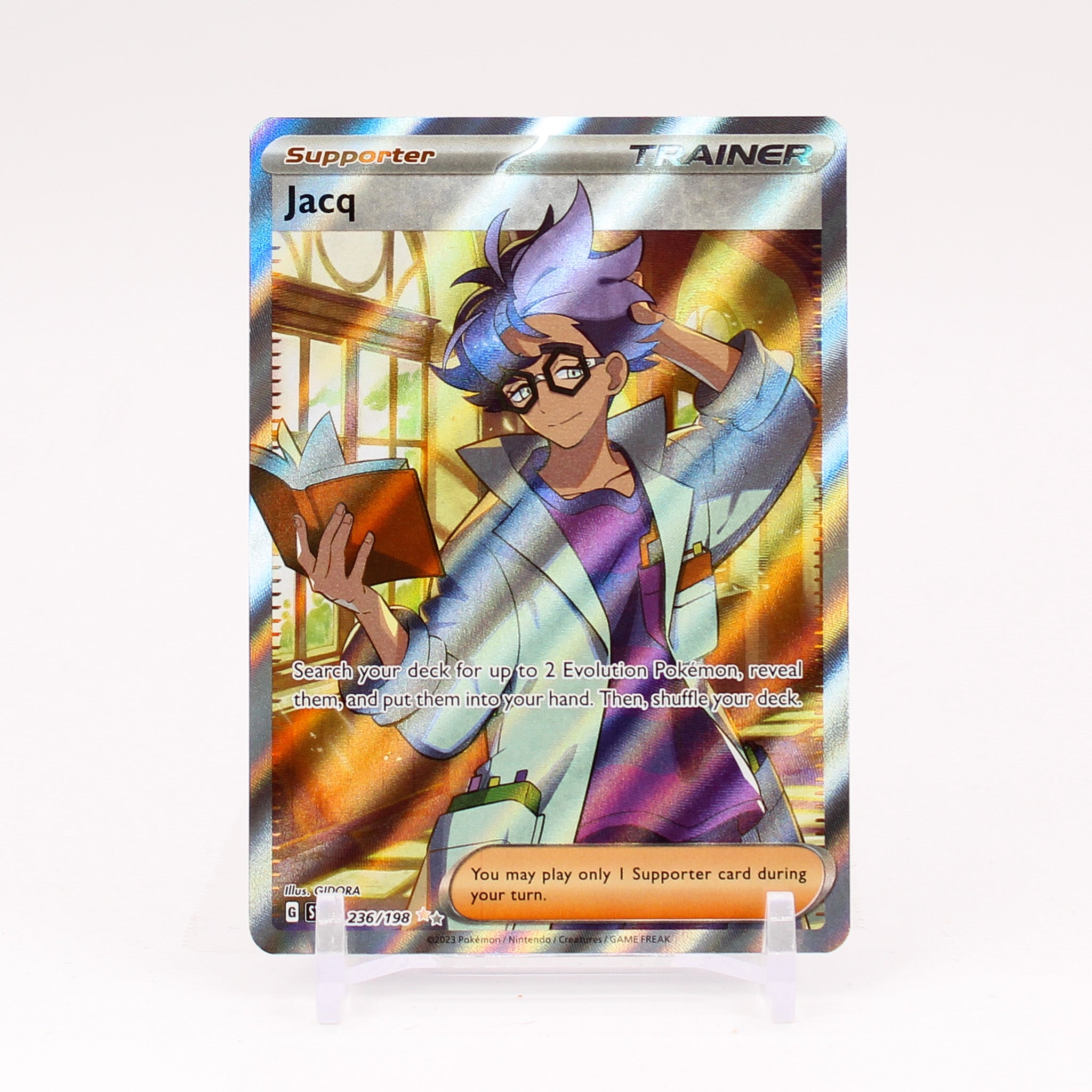 Jacq - 236/198 Scarlet & Violet FULL ART Trainer - NM/MINT