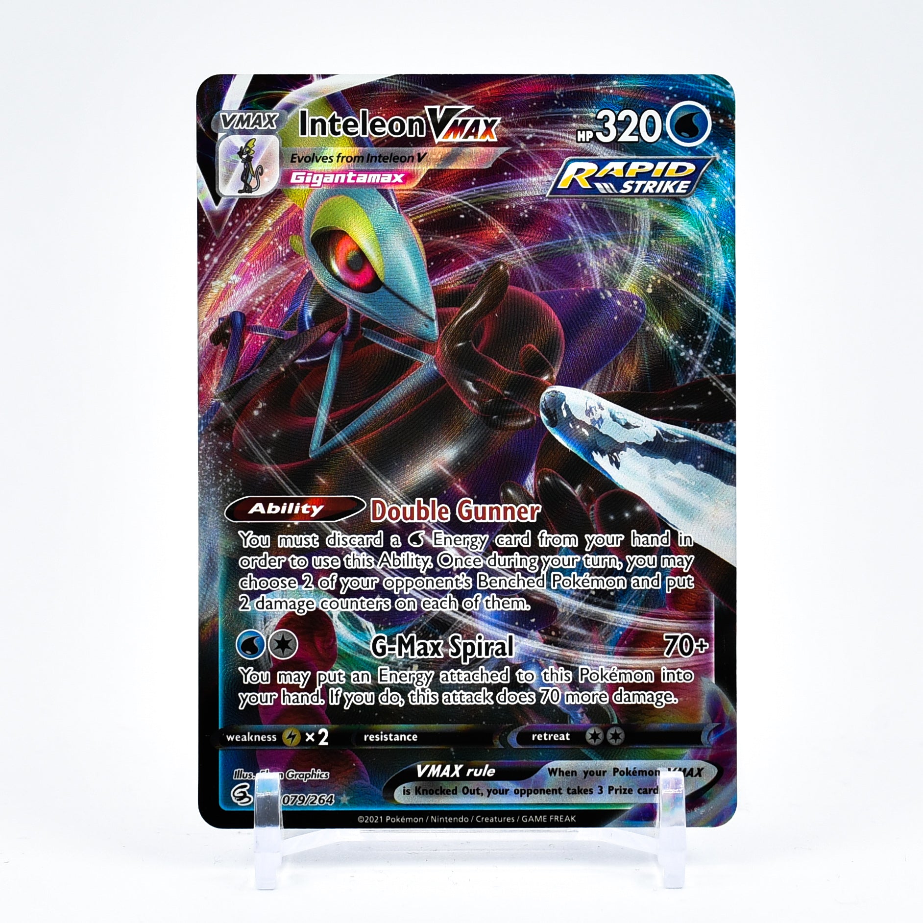 Inteleon Vmax - 079/264 Fusion Strike Ultra Rare Pokemon - NM/MINT