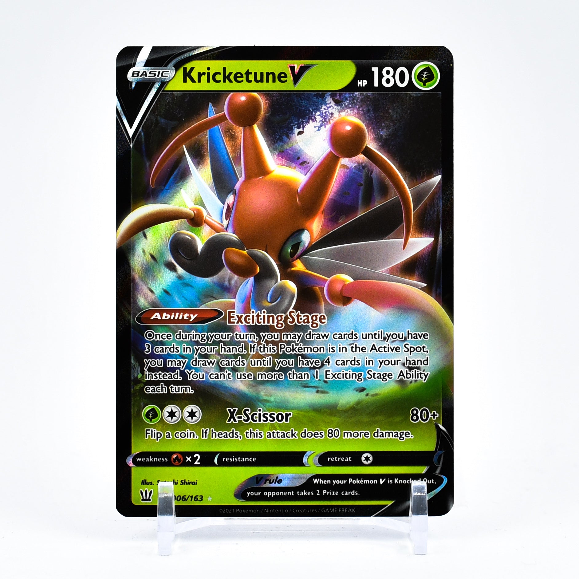 Kricketune V - 006/163 Battle Styles Ultra Rare Pokemon - NM/MINT