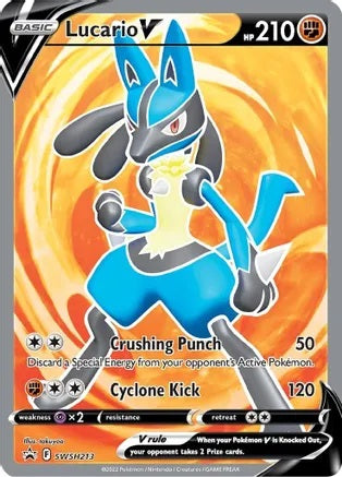 Lucario V - SWSH213 Black Star Promo FULL ART Pokemon - NM/MINT