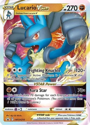 Lucario Vstar - SWSH214 Black Star Promo Pokemon - NM/MINT